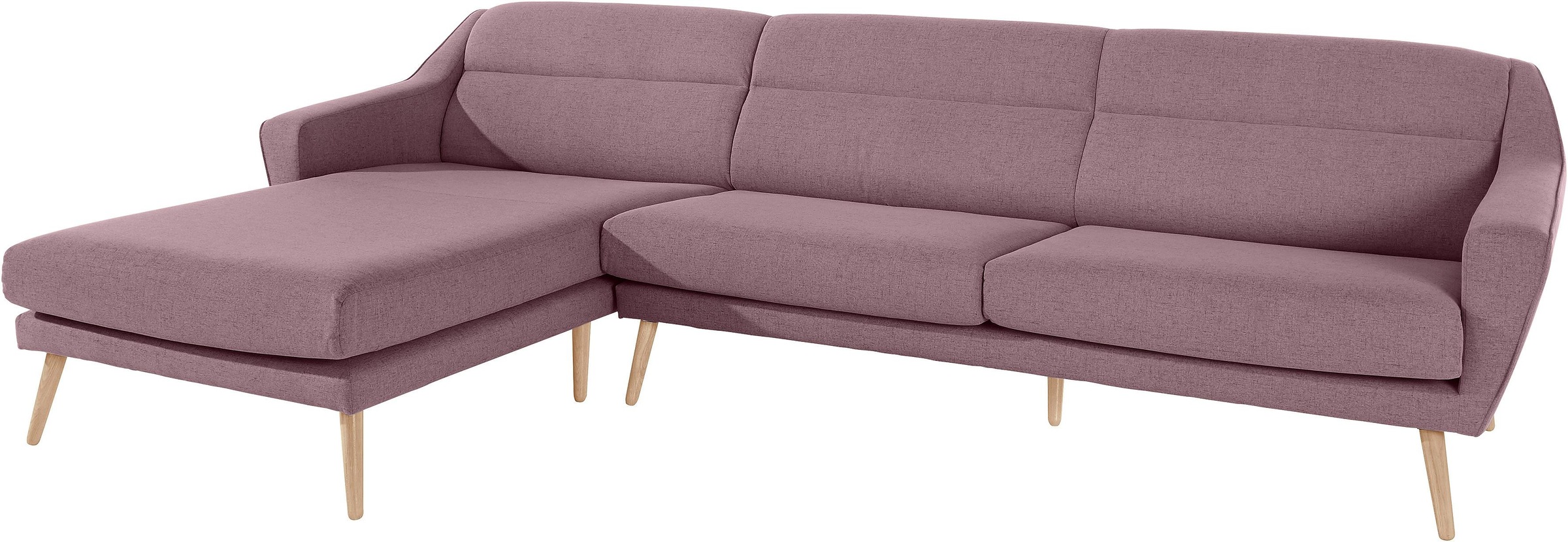 OTTO home Ecksofa "Bille L-Form" mit Naht im Rückenkissen und Beinen aus Ei günstig online kaufen