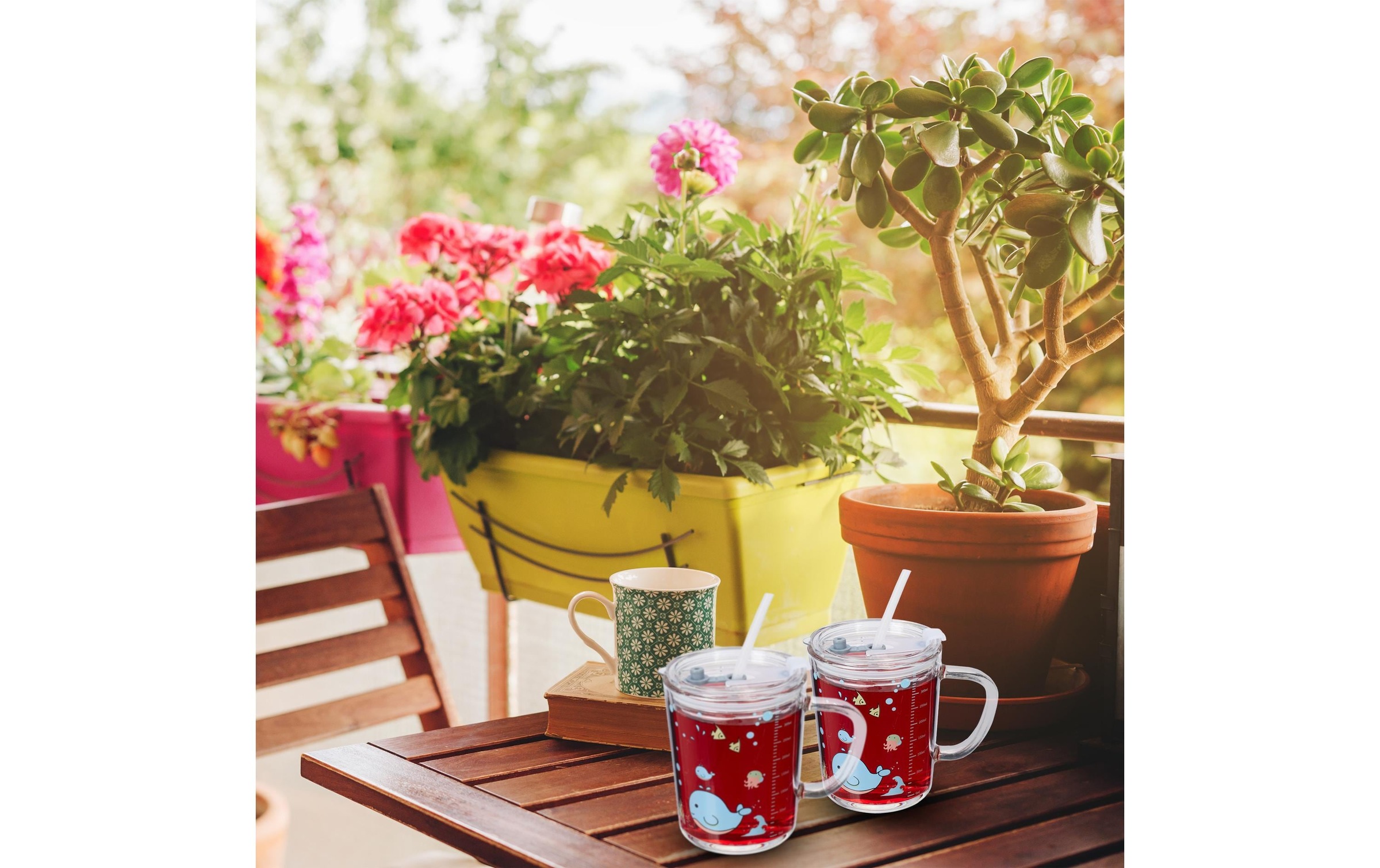 relaxdays Kinderbecher »Wal 2 Stück 400 ml«