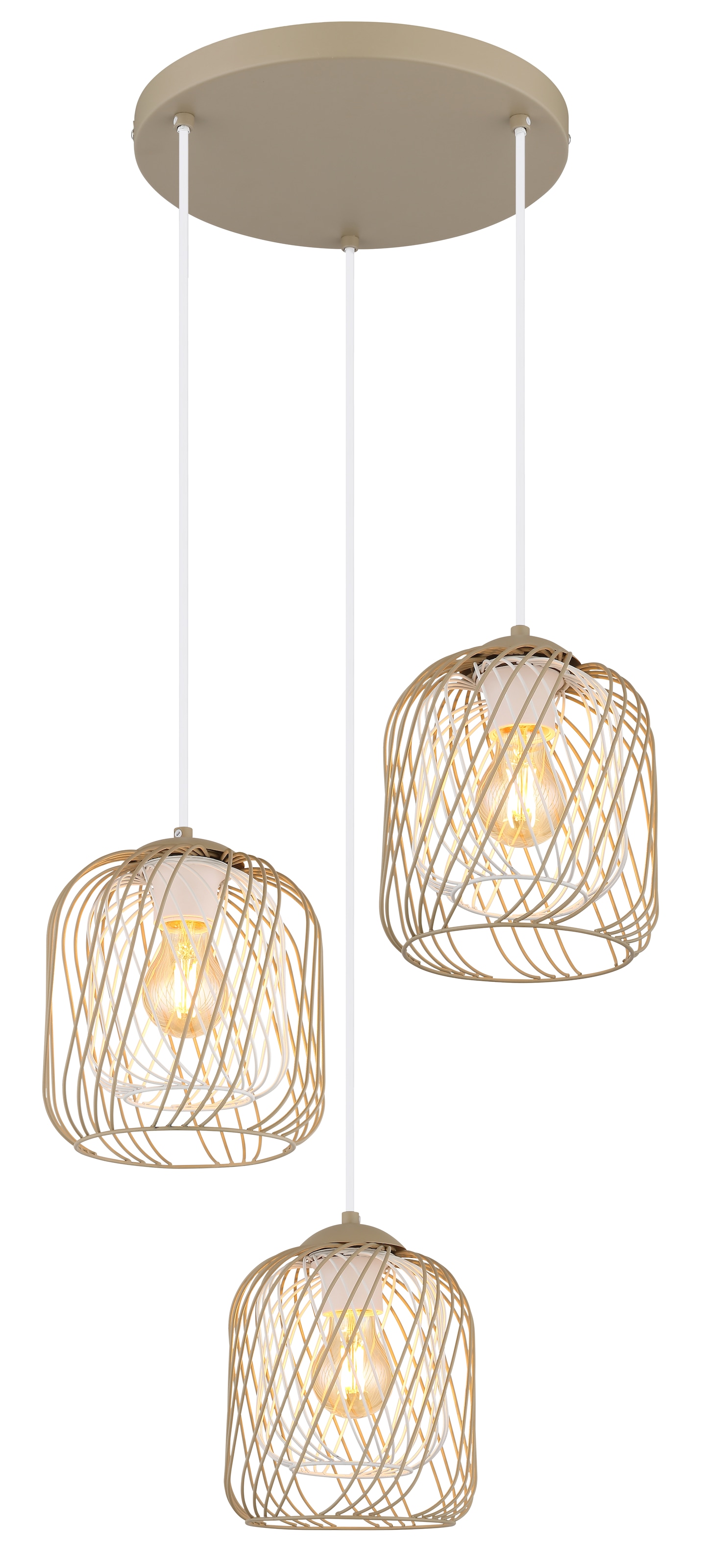 GLOBO LIGHTING Hängeleuchte »DICHTI«, Leuchtmittel E27 | ohne Leuchtmittel, Hängelampe/Pendelleuchte/Esszimmer/Wohnzimmer/Esstisch