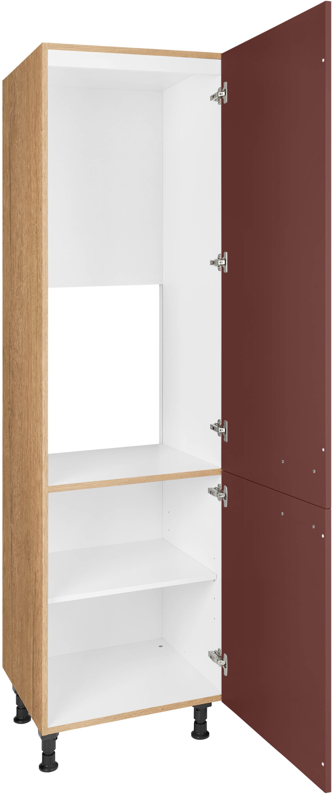 nobilia® Kühlumbauschrank »"Easytouch", mit zwei Türen und zusätzlichem Einlegeboden,«, vormontiert, Ausrichtung wählbar, Breite/Höhe: 60/216,6 cm