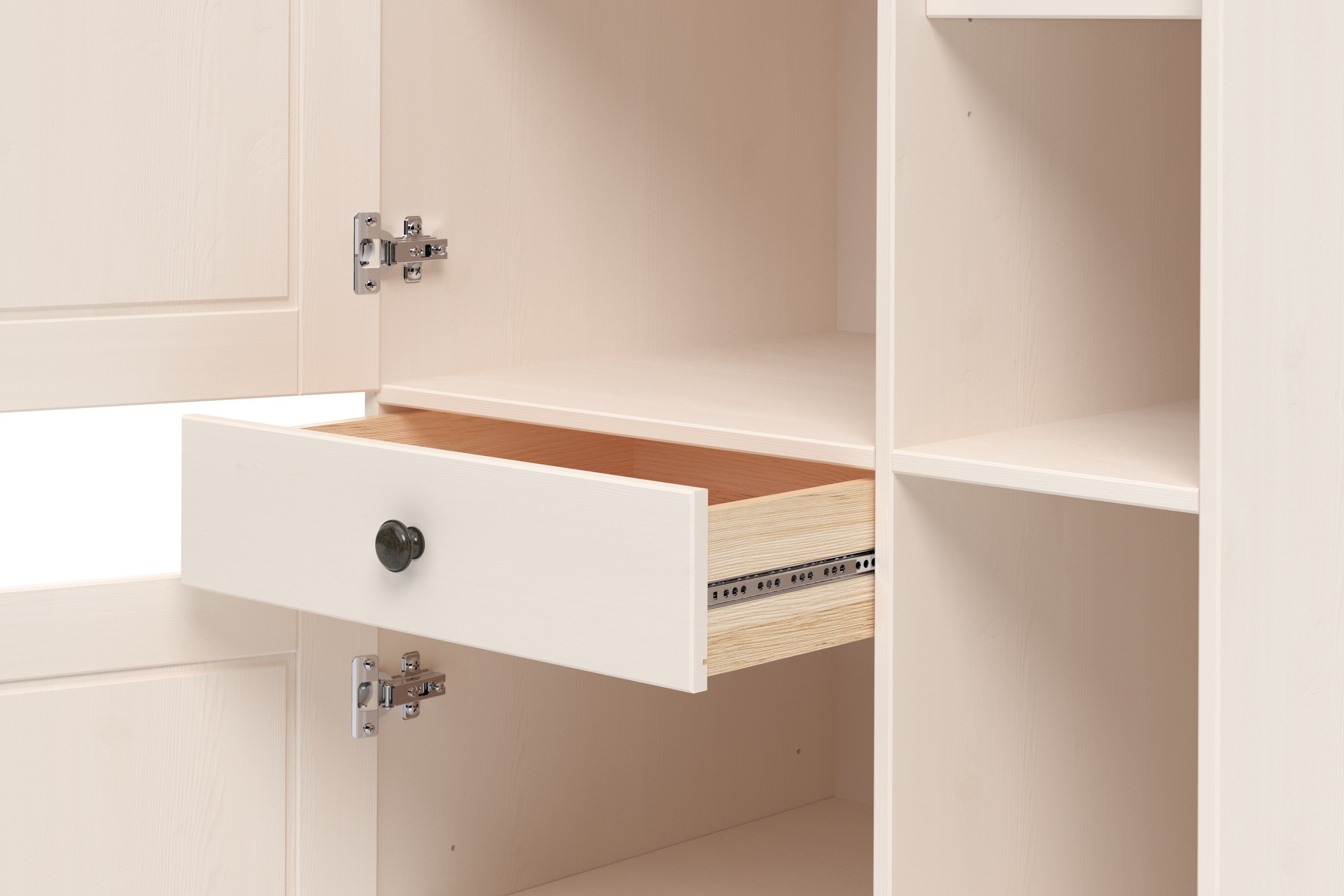 Home affaire Hochschrank »Alby2«, Mit Metallgriffen, Breite 75 cm