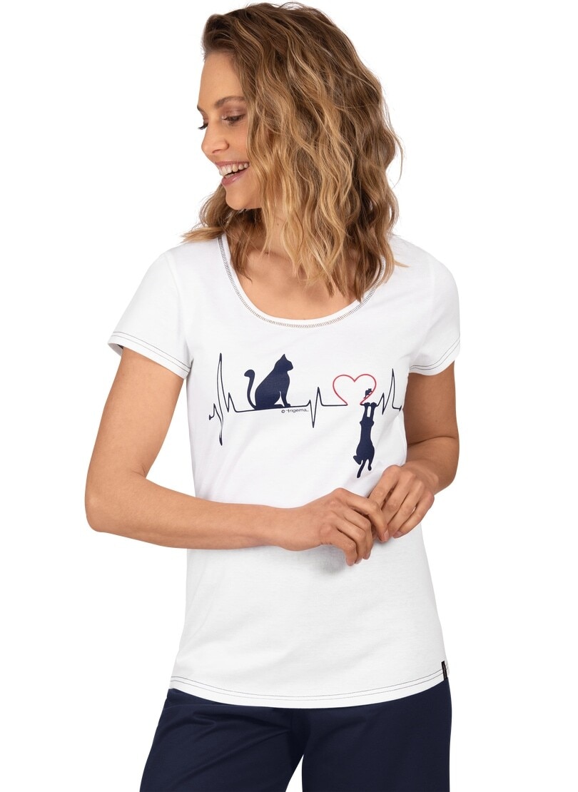 »TRIGEMA Trigema | Atemberaubendes kaufen T-Shirt mit T-Shirt BAUR Print« tollem