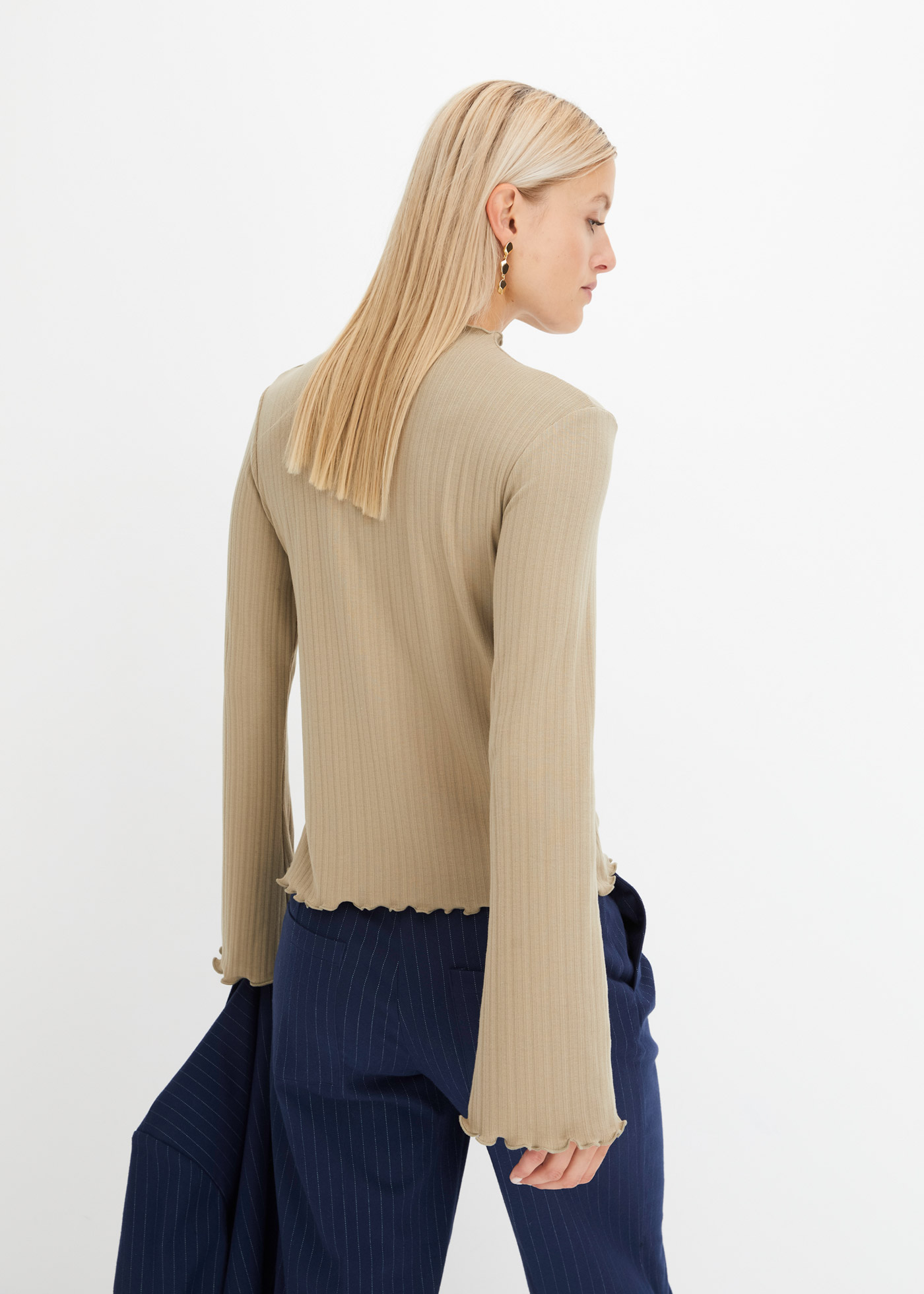 Thumbnail - bonprix Langarmshirt "Geripptes Langarmshirt" Geripptes Langarmshirt