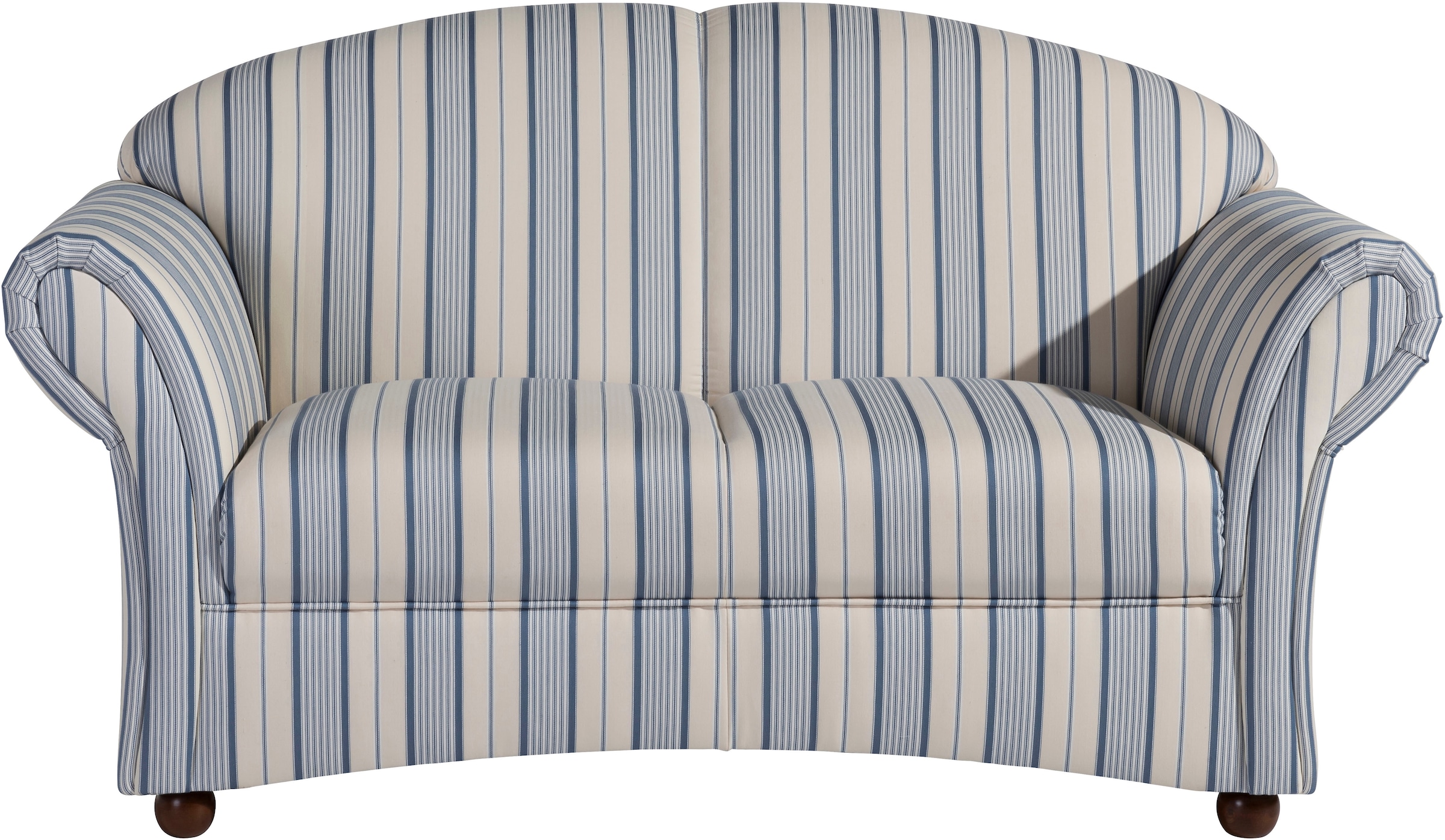 Max Winzer® 2-Sitzer »Caros, klassisch modernes Sofa im Landhausstil, mit hohem Sitzkomfort«, Retro, bequem durch Federkernunterfederung, Streifendesign
