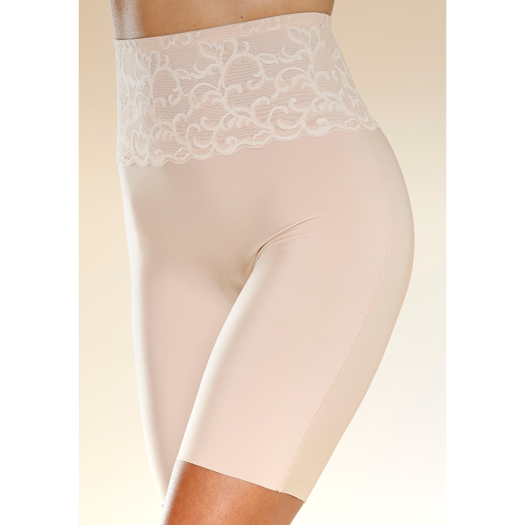 LASCANA Shapingpants, Seamless Long Panty mit femininen Spitzenbund