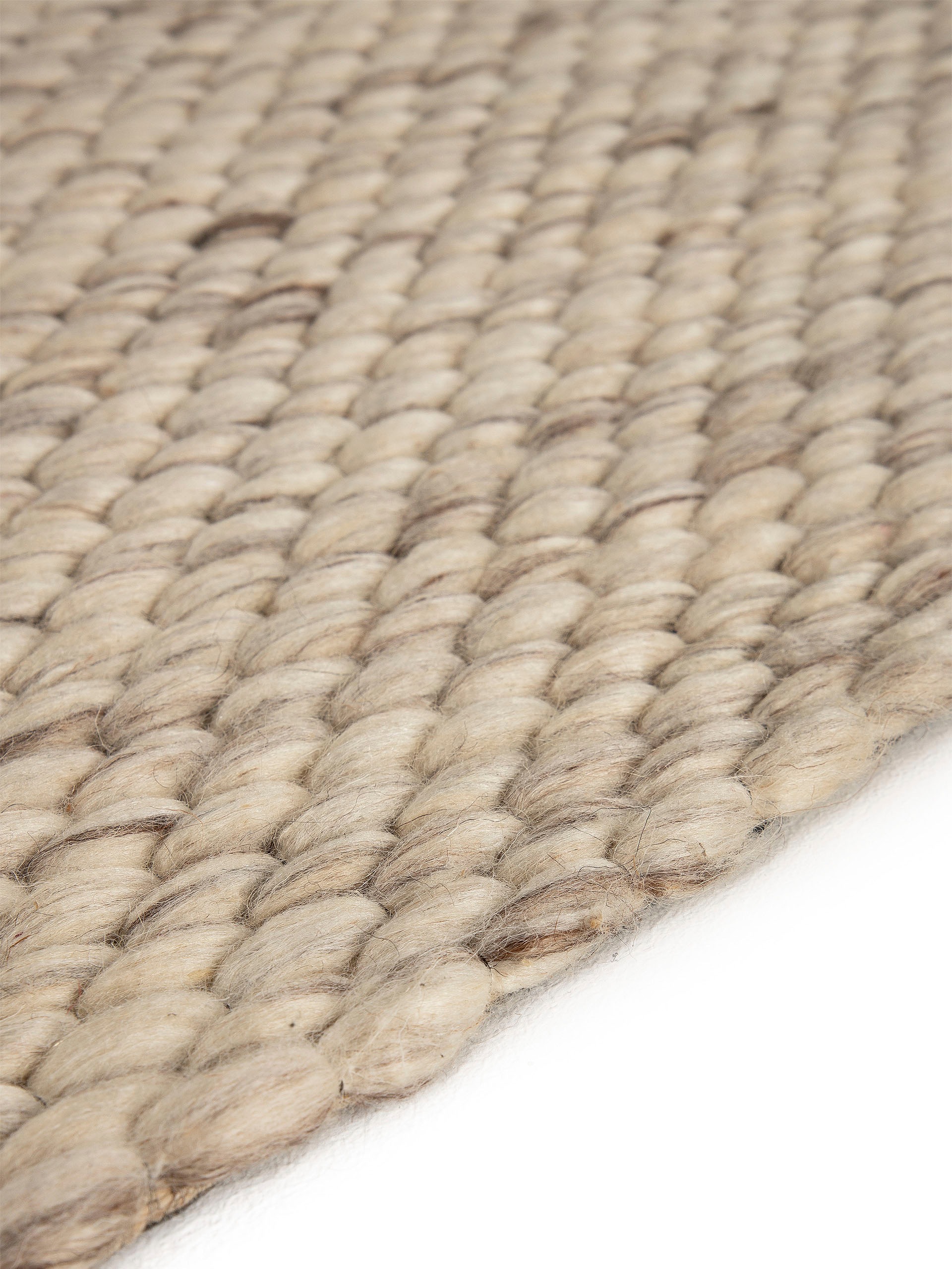 carpetfine Wollteppich »Sina,  auch als Läufer«, rechteckig, 14 mm Höhe, Handweb Teppich, reine Wolle, meliert, handgewebt, weich & kuschelig