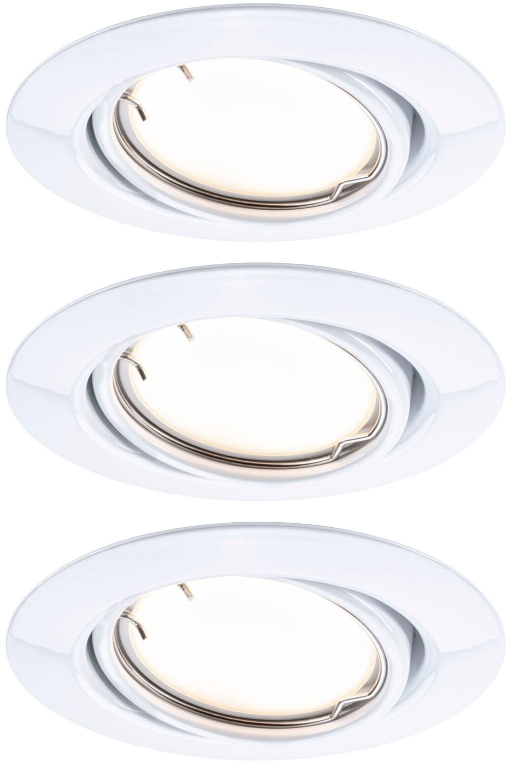 Paulmann LED Einbauleuchte »Base 3x430lm 230V« 1 Stk. Warmweiß Zigbee Basisset