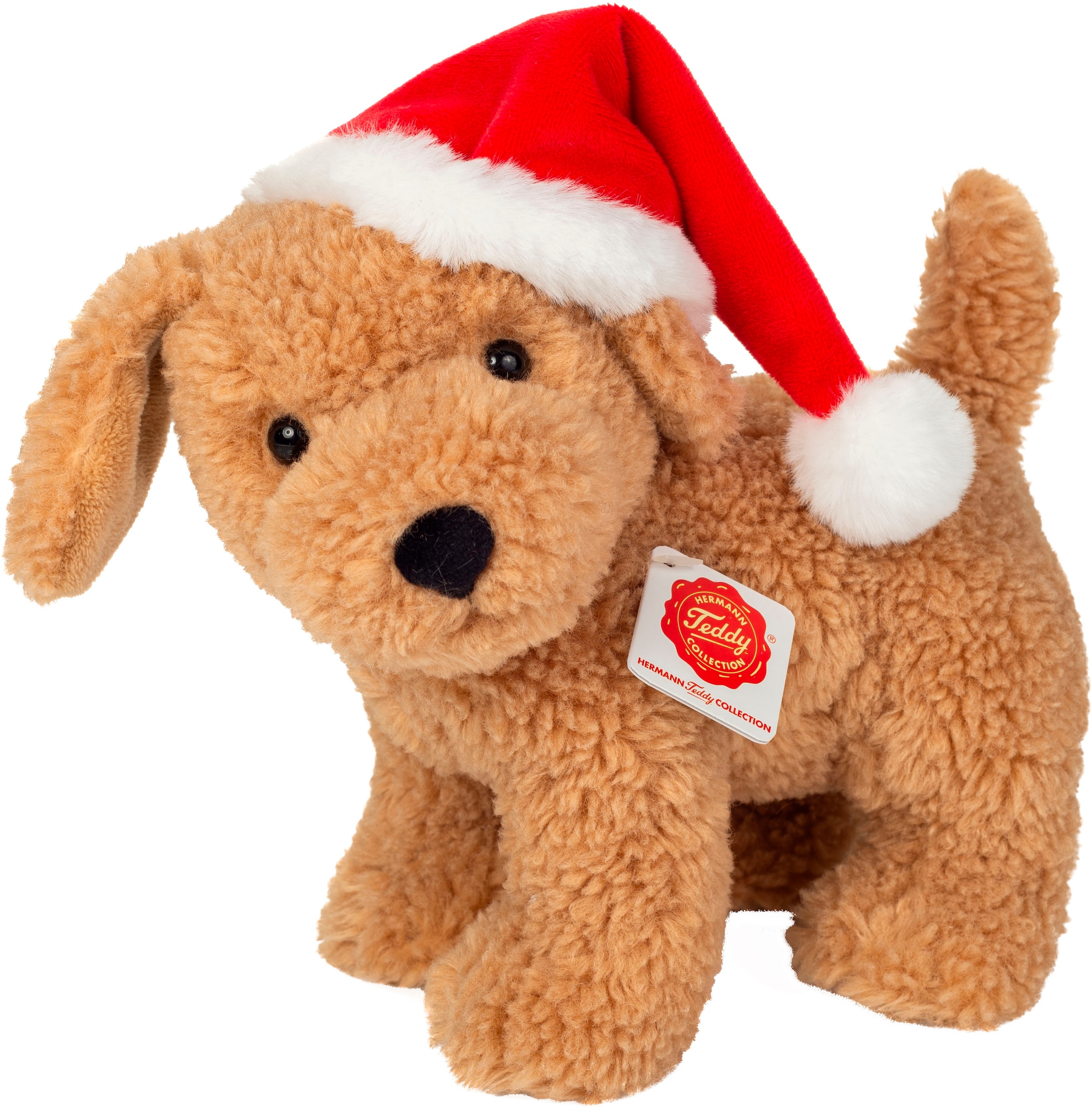 Teddy Hermann® Kuscheltier »Hund mit Weihnachtsmütze 20 cm«