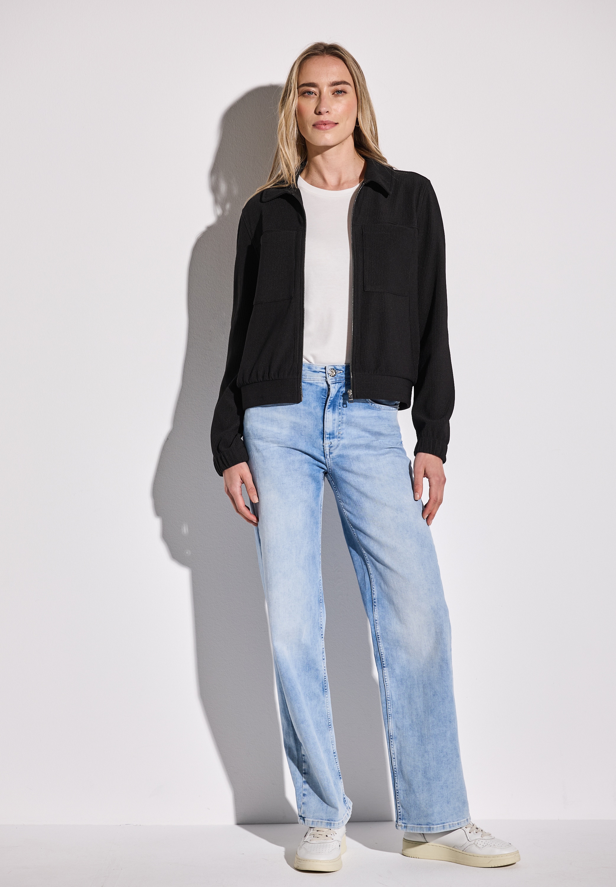 STREET ONE Sweatjacke, mit Brusttaschen