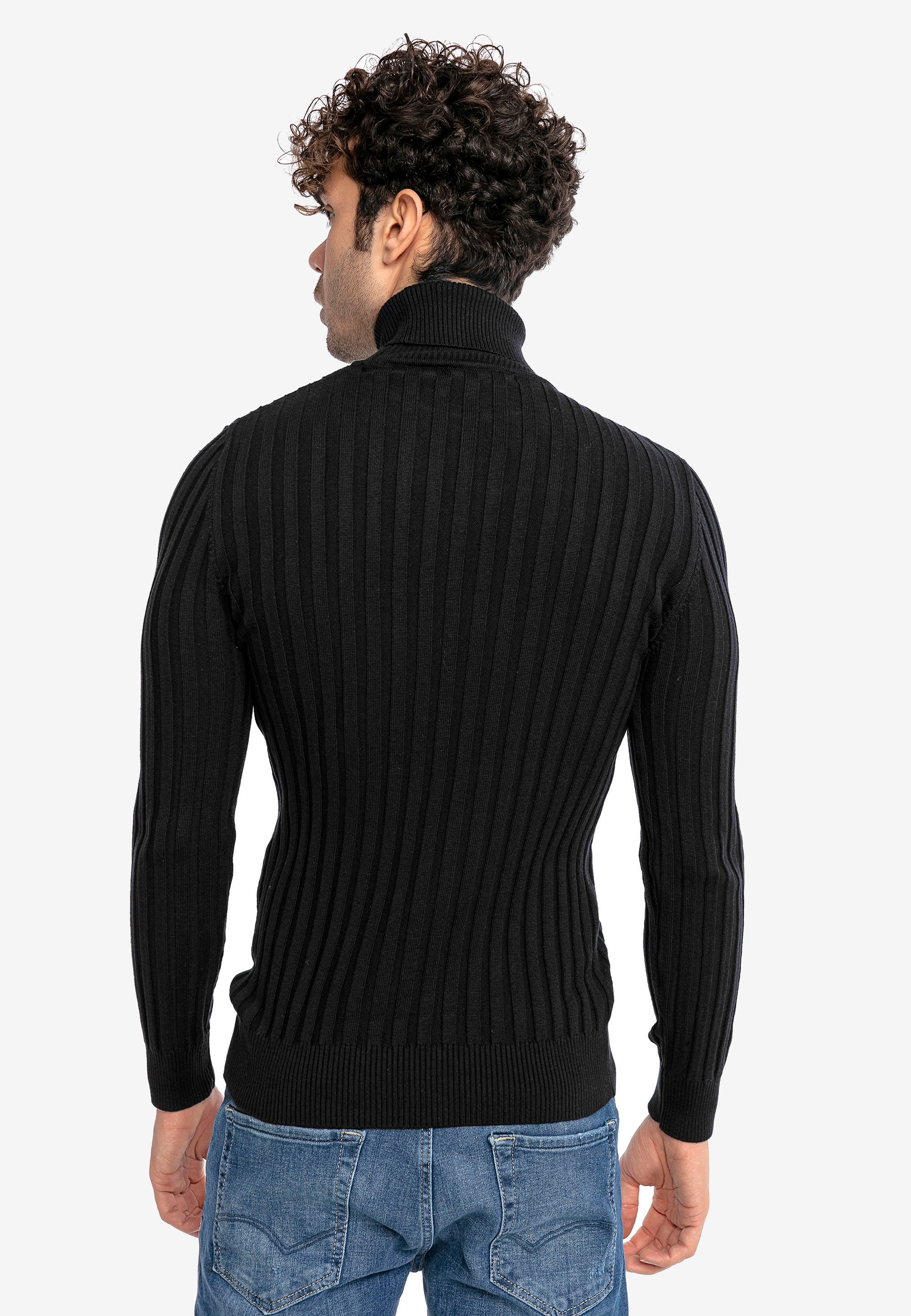 RedBridge Rollkragenpullover »Kiew«, mit gestreiftem Strickmuster