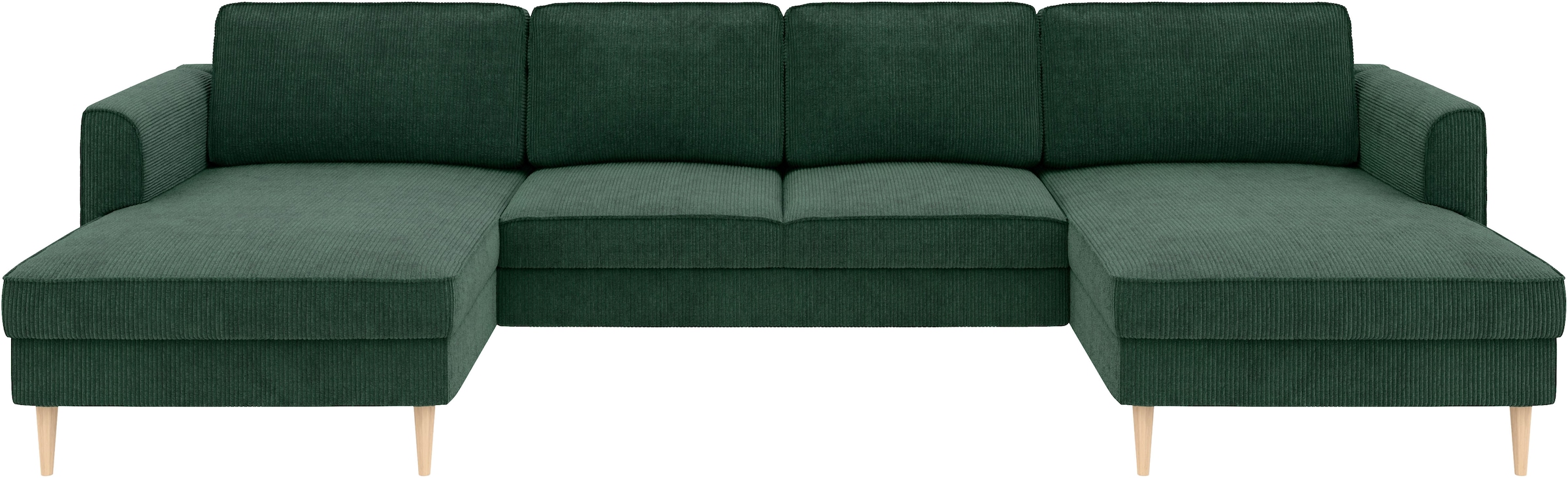 Home affaire Wohnlandschaft »Booster Couch wahlweise mit Schlaffunktion und Bettkasten-auch in Cord«, Sofa in U-Form, Breite 305 cm