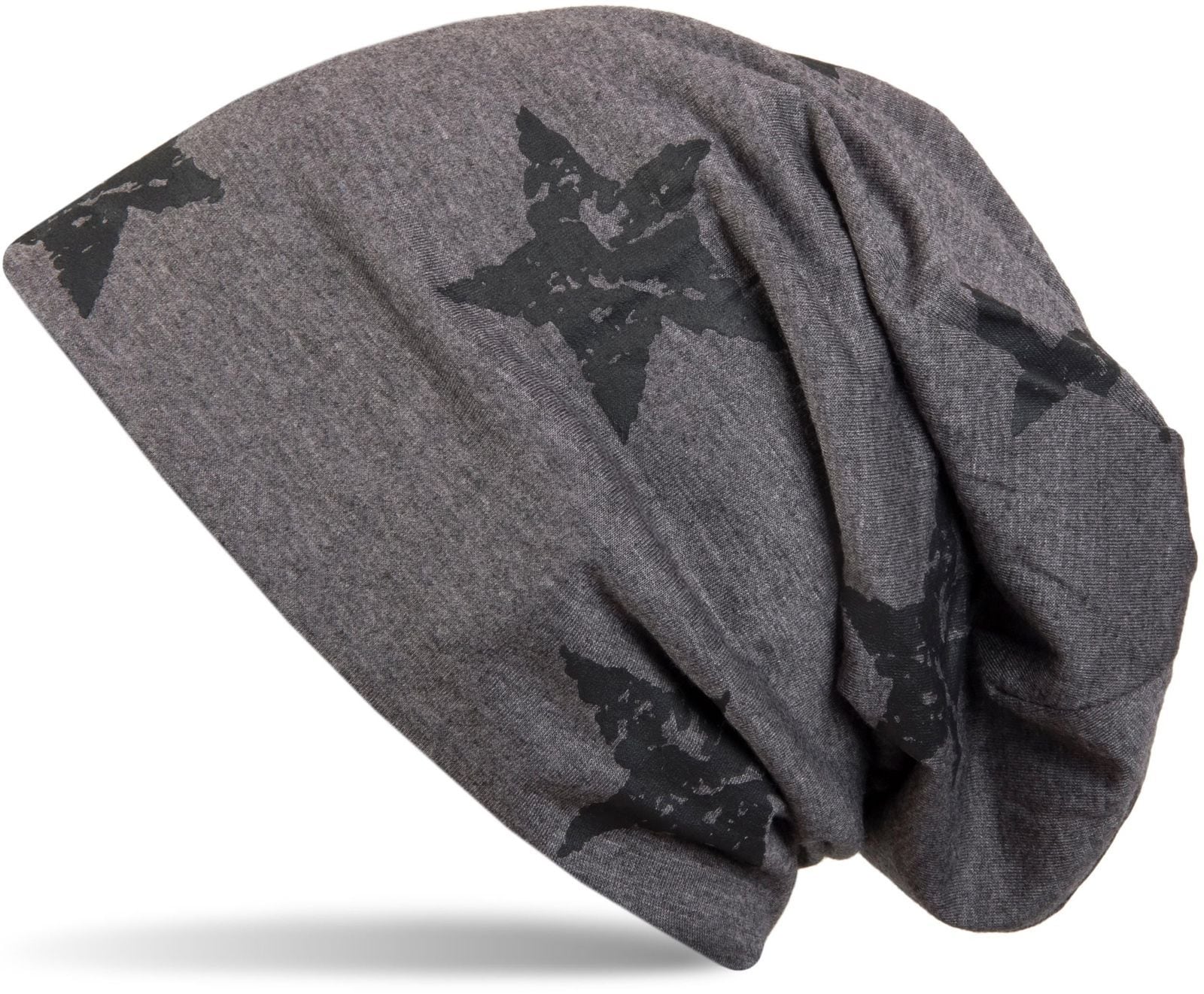 styleBREAKER Beanie "Beanie mit Sterne Print im Destroyed Look" 1 Stk. günstig online kaufen