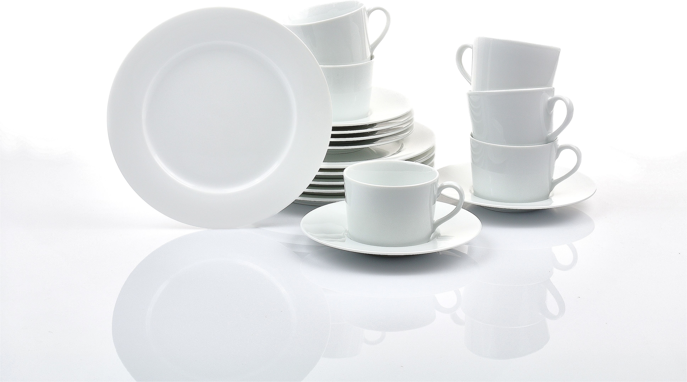 Retsch Arzberg Kaffeeservice "HEIKE WEISS, Geschirr-Set 18-teilig, Porzella günstig online kaufen
