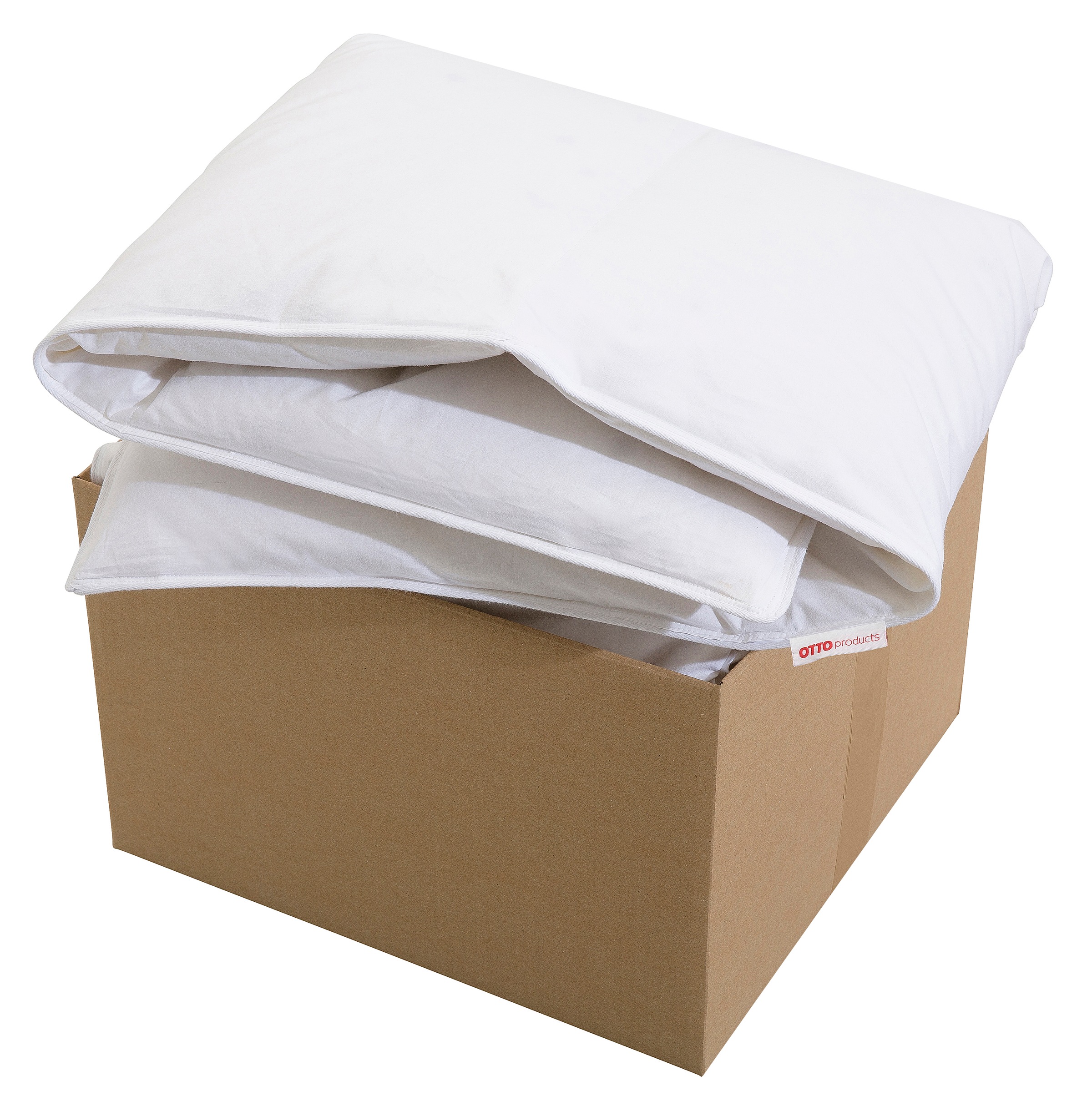OTTO products Daunenbettdecke + Federkissen »Jannika«, (Spar-Set, 2 St.), plastikfreie Verpackung!