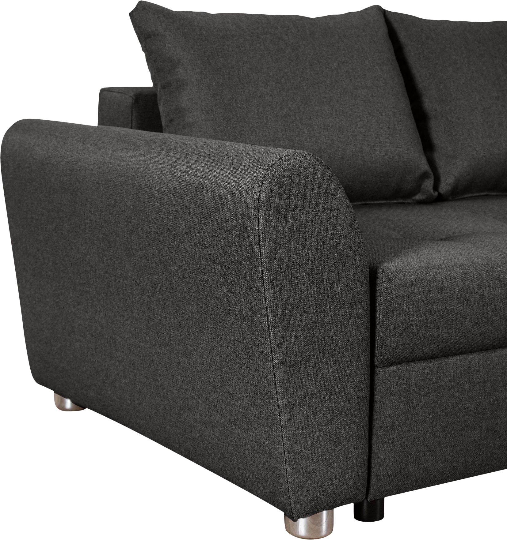 COLLECTION AB Ecksofa »JANA«, Ecksofa,Bettfunktion,Bettkasten,Bonnelfederkern,Rückenkissen