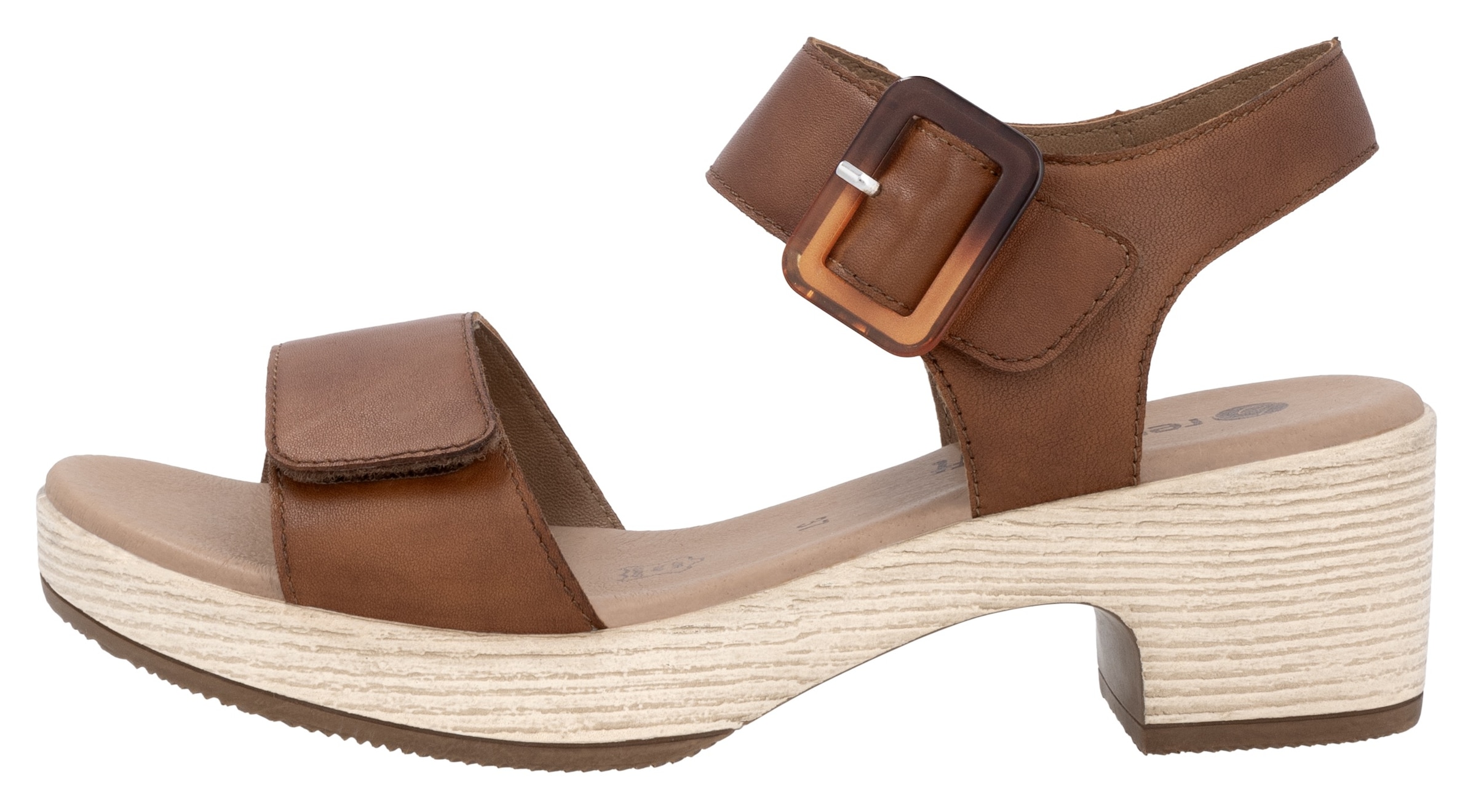 Remonte Sandalette, Blockabsatz, Sommerschuh, Sandale mit Klettverschlüssen