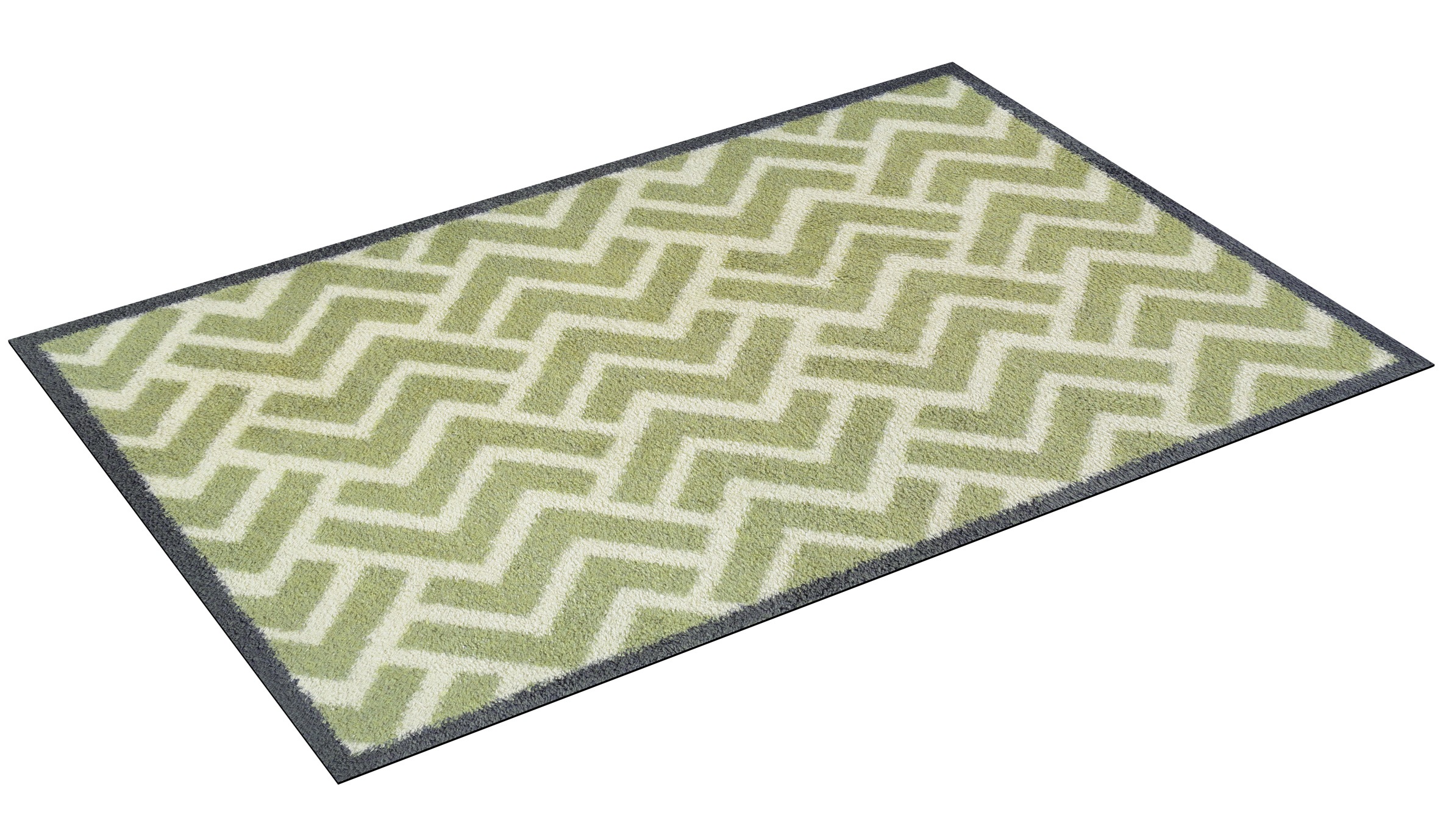 Thumbnail - Turtle Mat Fußmatte "Herringbone Green" rechteckig 9 mm Höhe