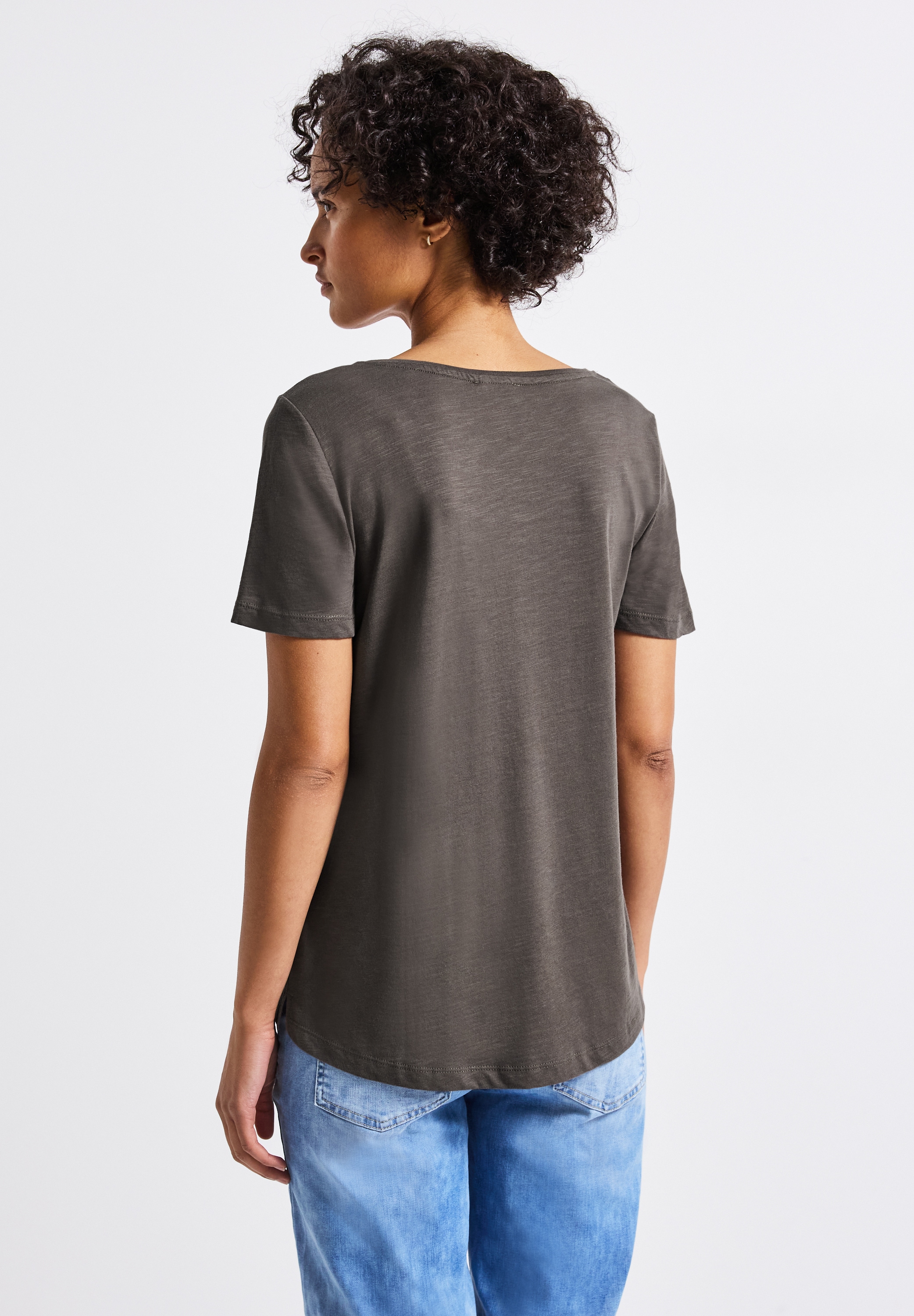 STREET ONE V-Shirt, im soften Baumwoll-Mix