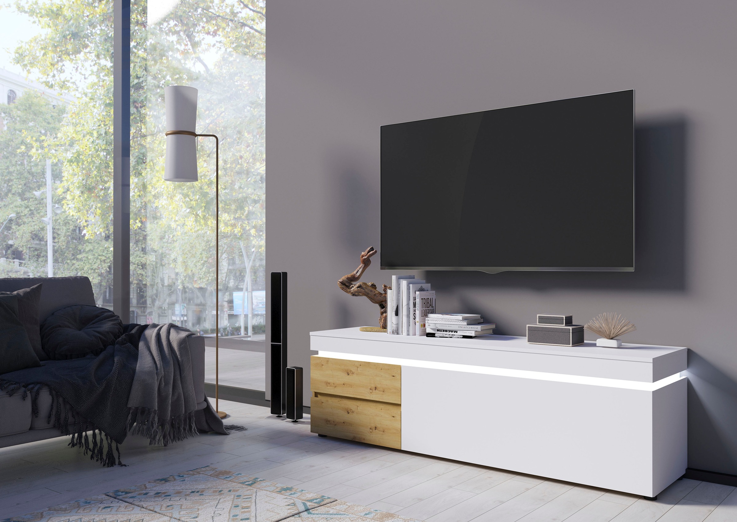 Home affaire Lowboard "Luci" Breite 180,5 cm günstig online kaufen