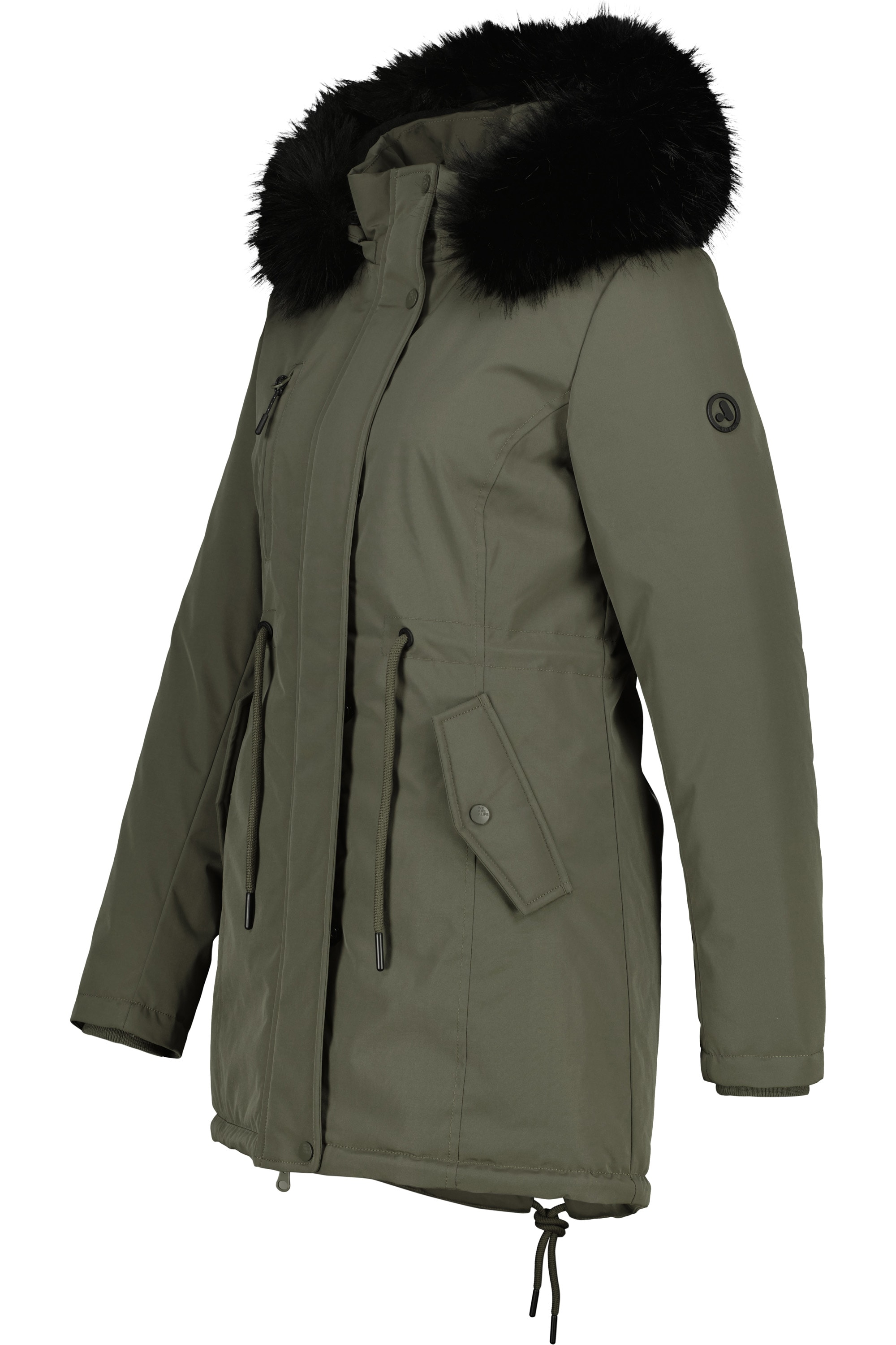 Alife & Kickin Winterjacke »Damen KierseyAK A«, Kurzer Mantel mit weichem Teddy-Innenfutter und abnehmbarer Kapuze