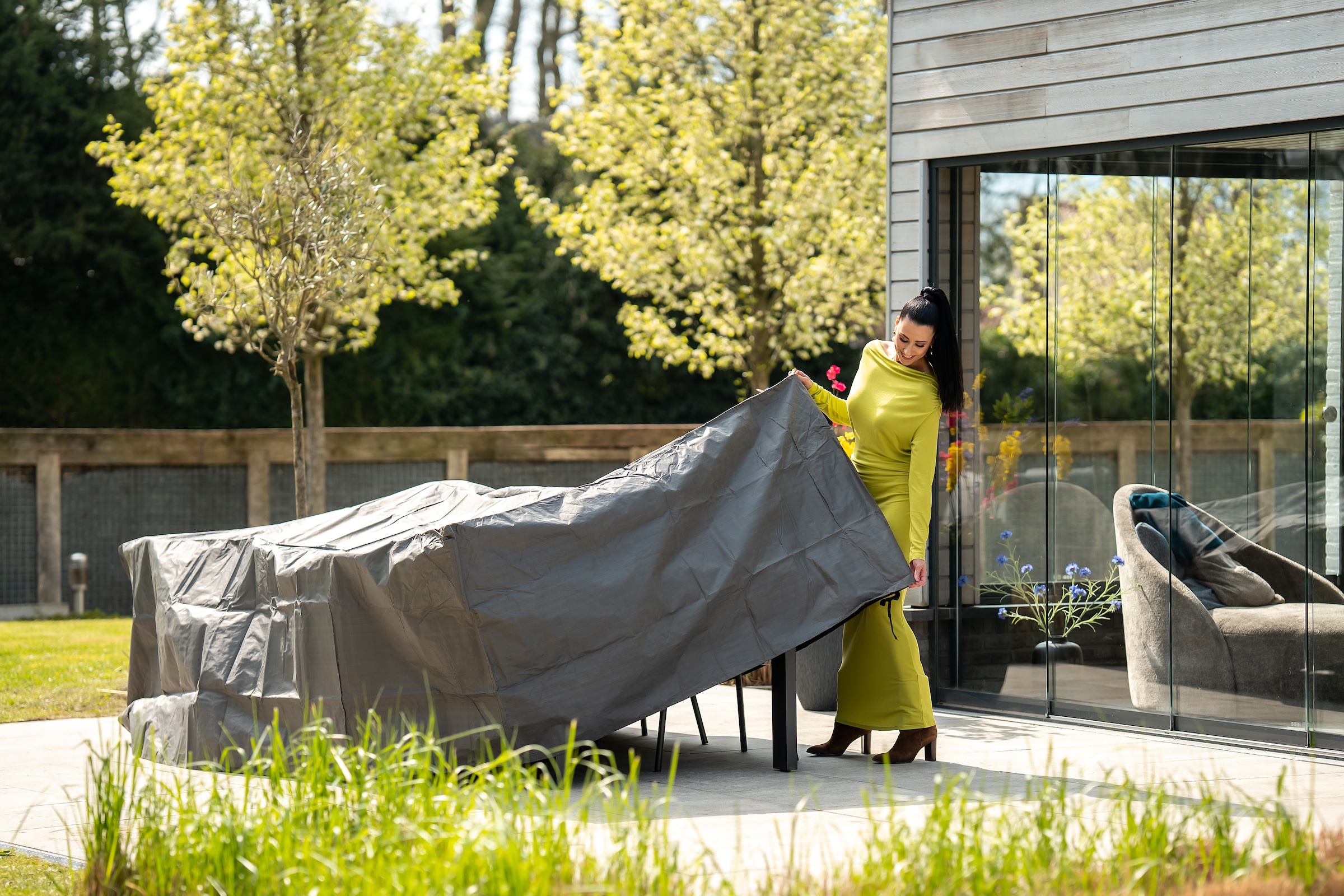 winza outdoor covers Gartenmöbel-Schutzhülle »Premium« mit Klettverschluß, Gartenset bis 220 cm mit 4/6 Stühlen