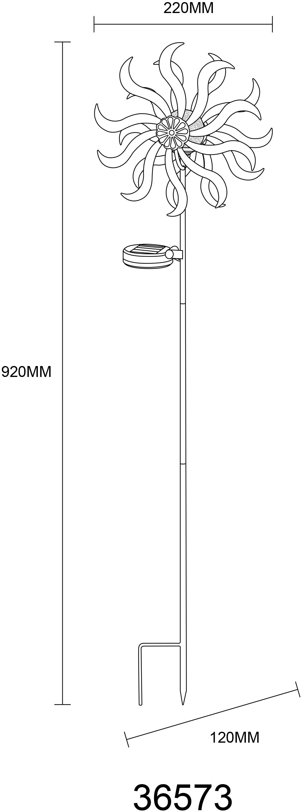GLOBO LIGHTING LED Solarleuchte »SOLARLEUCHTE METALL GOLDFARBEN PATINIERT, 1XLED« LED-Modul 1 Stk. Warmweiß