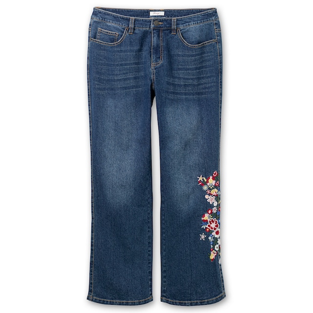 sheego by Joe Browns Bootcut-Jeans »Große Größen«, mit Blumenstickerei  seitlich am Bein kaufen | BAUR
