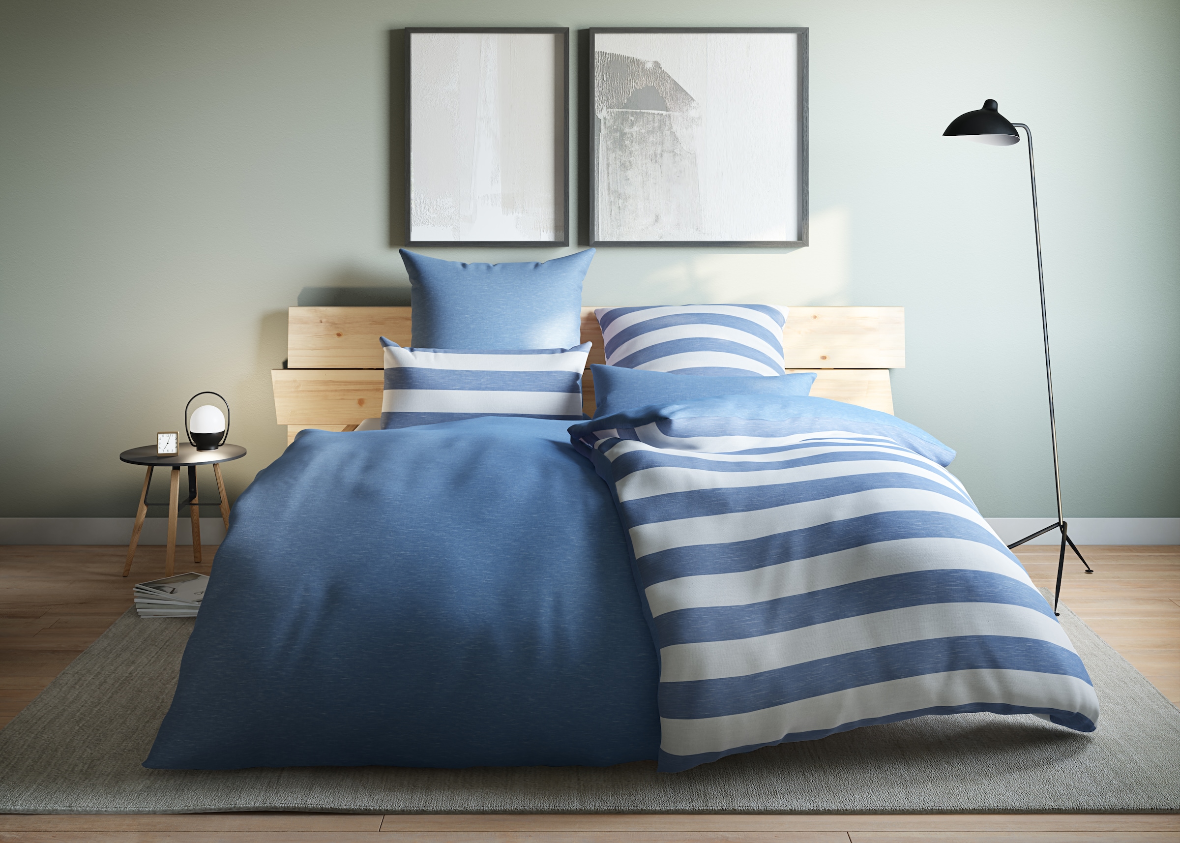 OTTO home Wendebettwäsche "Big Stripe" 2 Stk. 100% GOTS Baumwolle, ab Größe günstig online kaufen