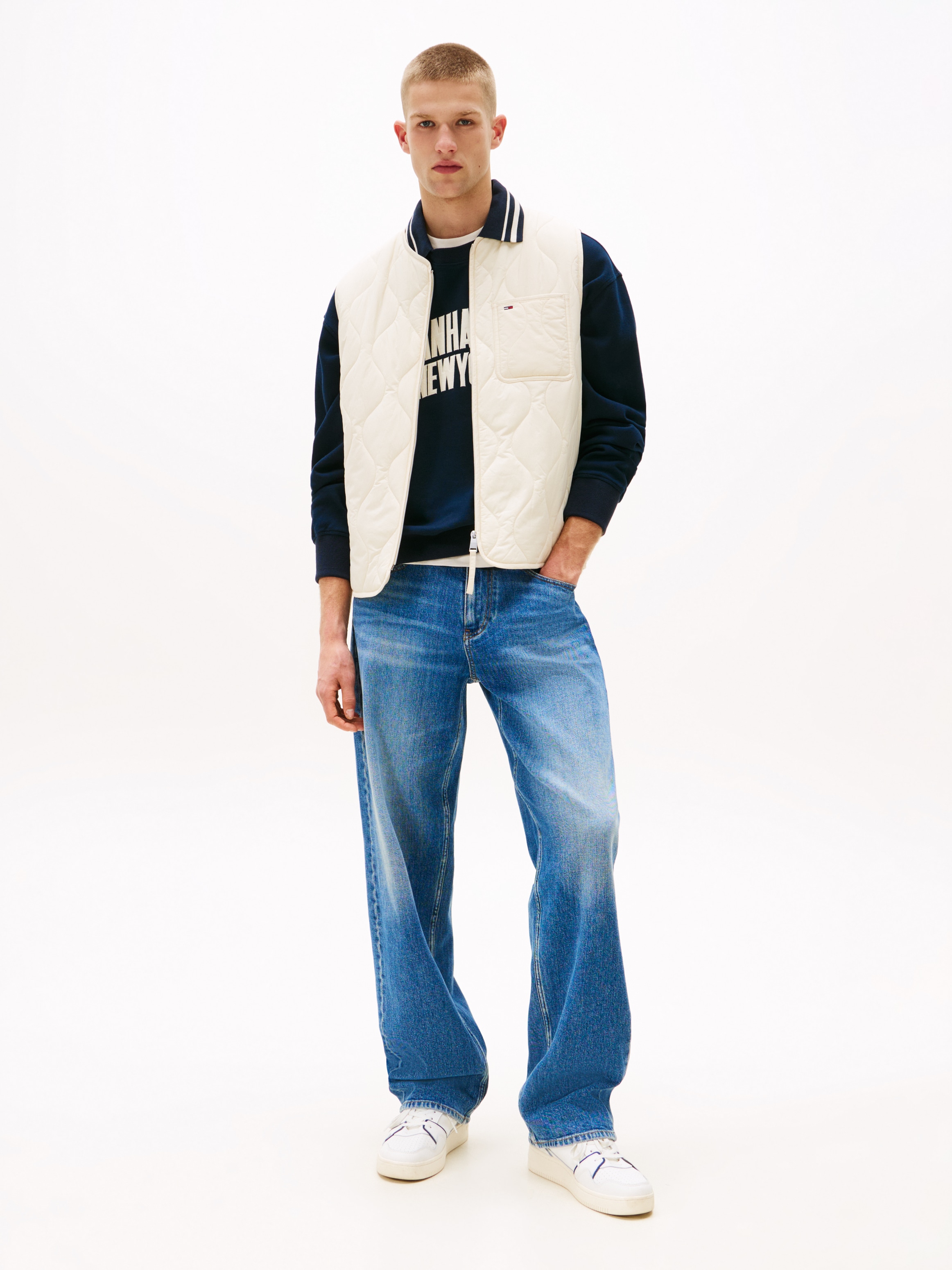 Tommy Jeans Steppweste »TJM QUILTED VEST EXT«, Mit Rundhalsausschnitt