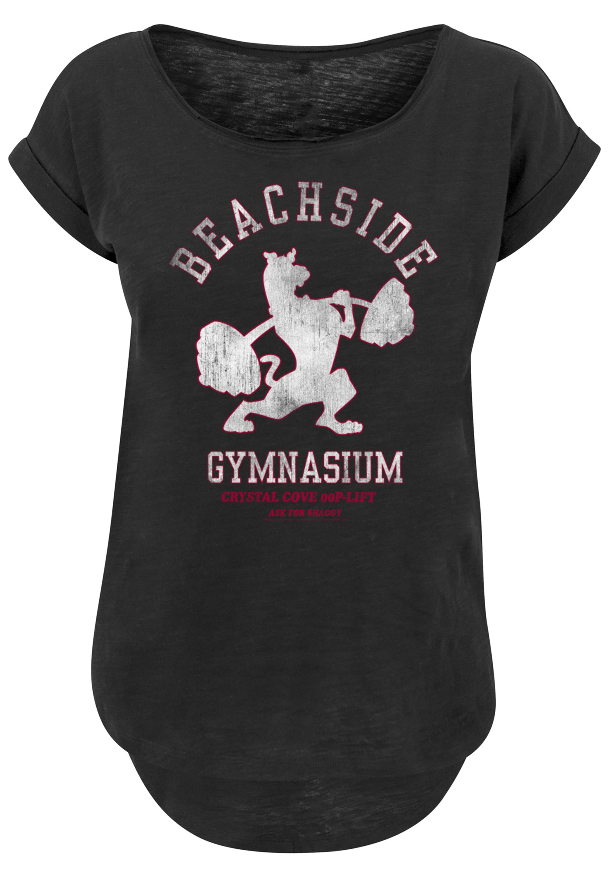 F4NT4STIC T-Shirt »Scooby Doo Beachside Gym Lifting Bodybuilding«, Damen,Premium Merch,Lang,Longshirt,Bedruckt