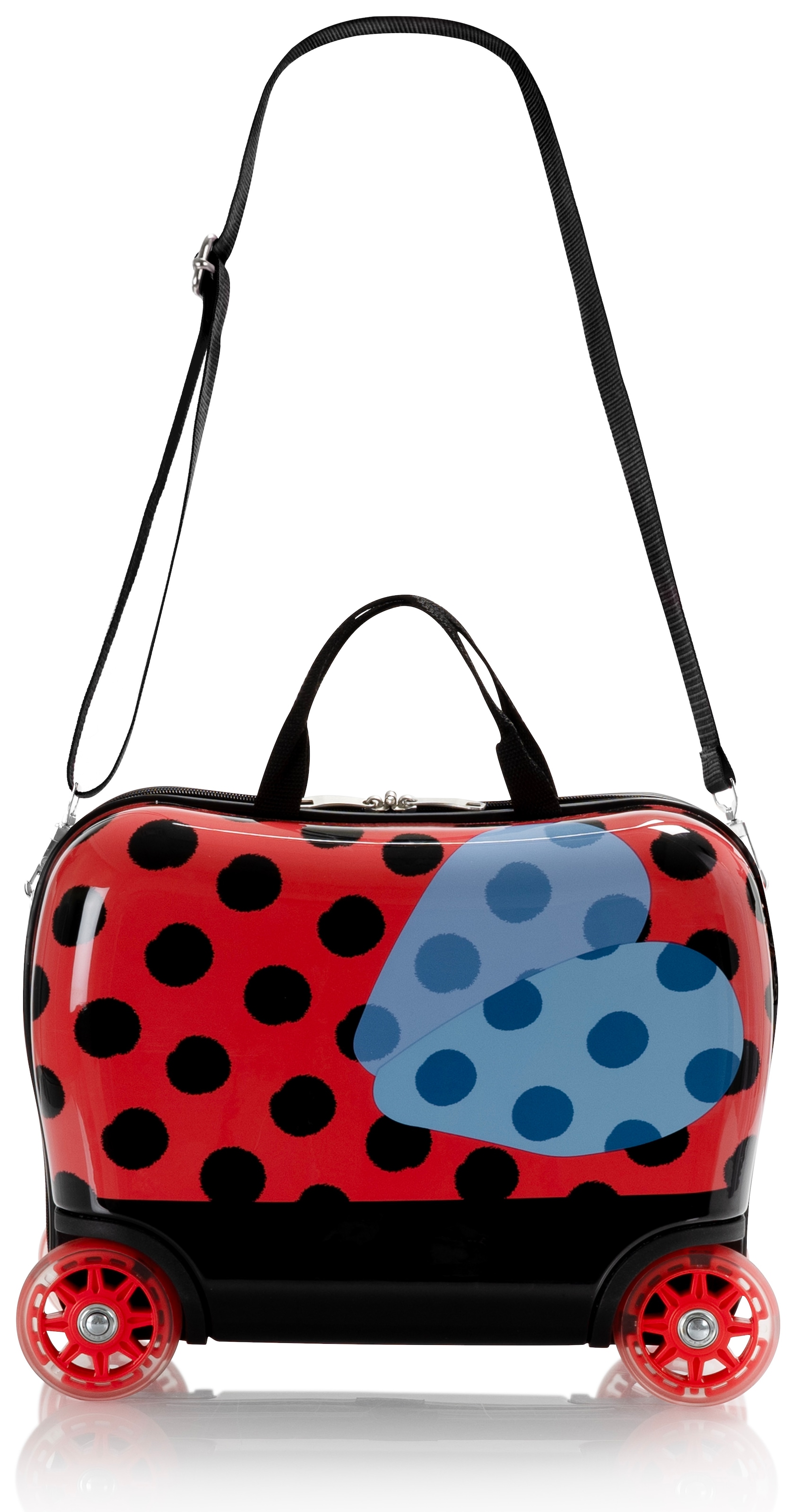 Heys Kinderkoffer »Kinderkoffer Heys Kids Ride-On Luggage, 16 cm«, 4 Rollen, Heys x Joachim Llambi Kindergepäck Kindertrolley Marienkäfer