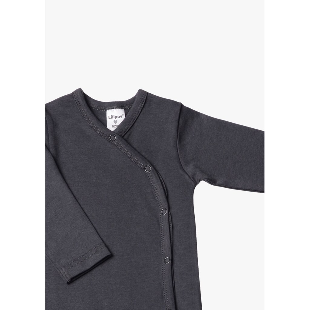 Kindermode Babykleidung Jungen Liliput Strampler, mit Druckknöpfen anthrazit Kindermode Babykleidung Jungen Liliput Strampler, mit Druckknöpfen anthrazit