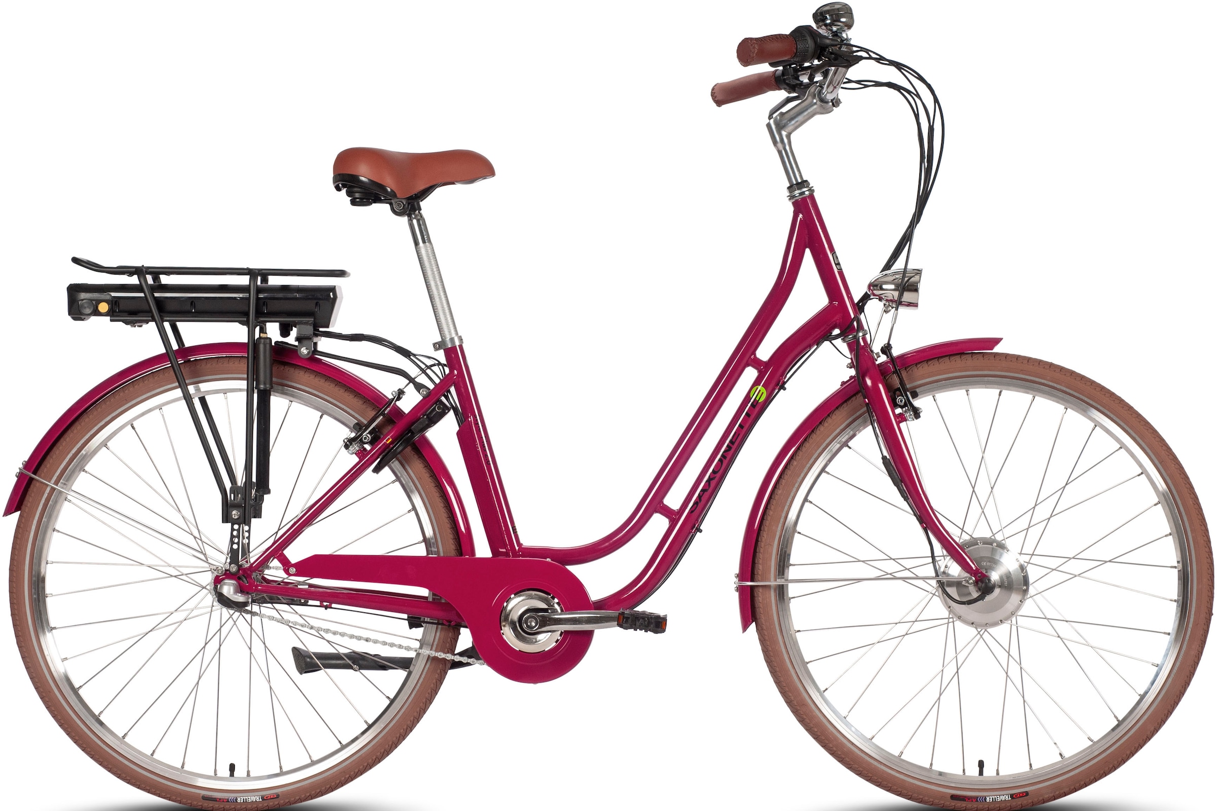 SAXONETTE E-Bike »Saxonette Style Plus 2.0«, 3 Gang, Frontmotor 250 W, (mit Akku-Ladegerät), Pedelec, Elektrofahrrad für Damen u. Herren, Cityrad