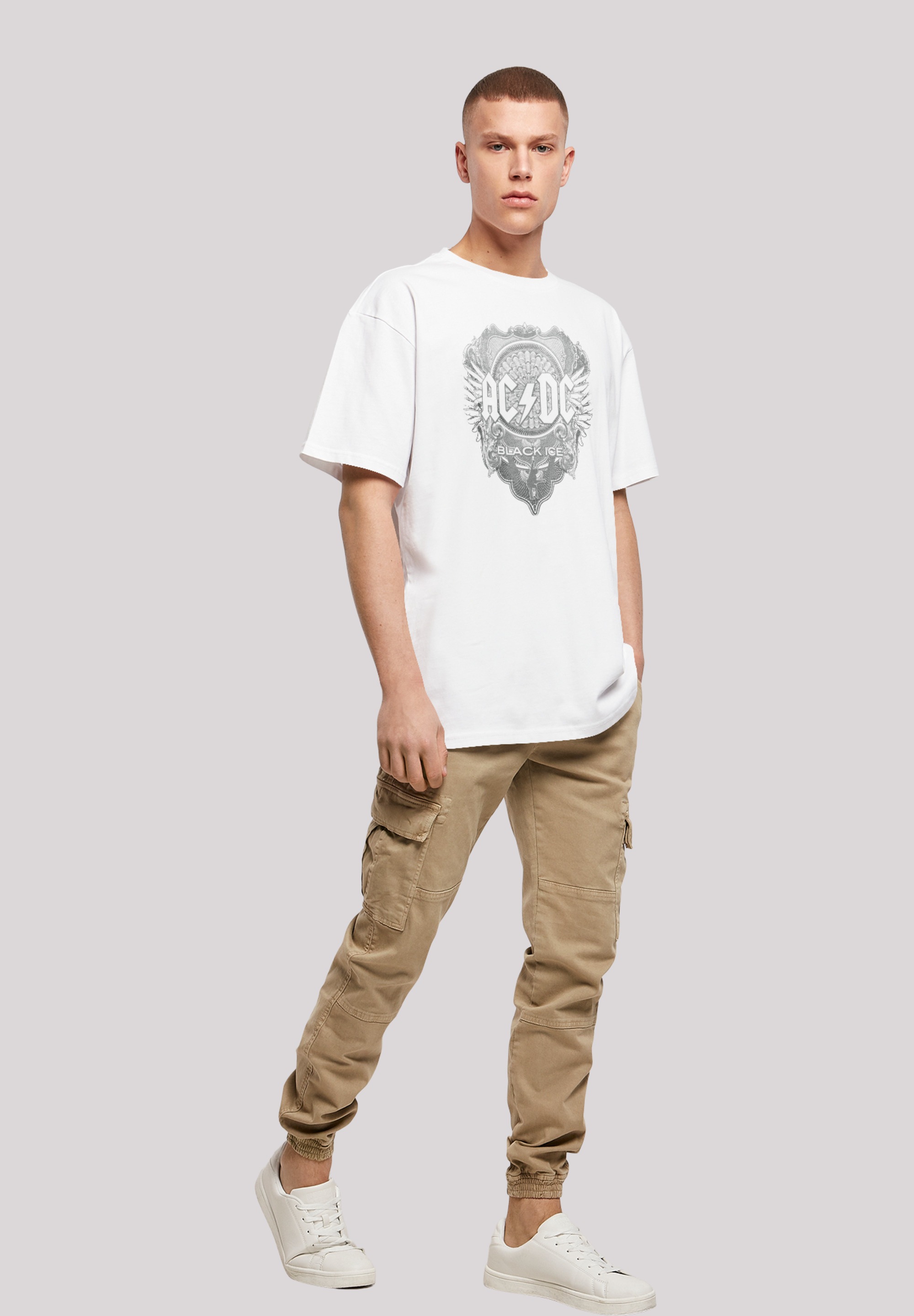 F4NT4STIC T-Shirt »ACDC Rock Band Black Ice«, Print