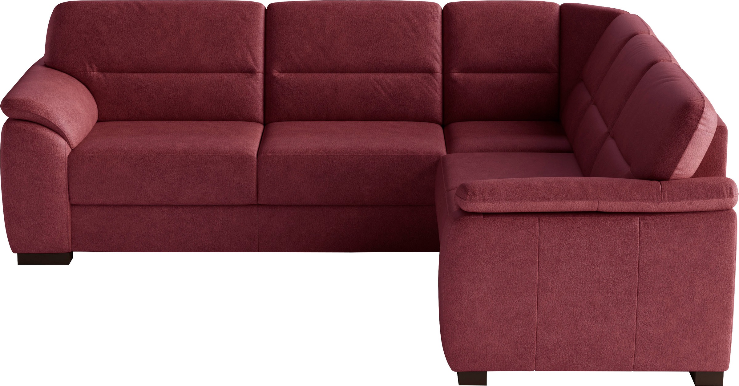 sit&more Ecksofa "Montego L-Form, B: 256 cm, große Stoffauswahl, Komfortsitzhöhe 46 cm" mit Schlaffunktion, optional Schubkasten mit Stauraum