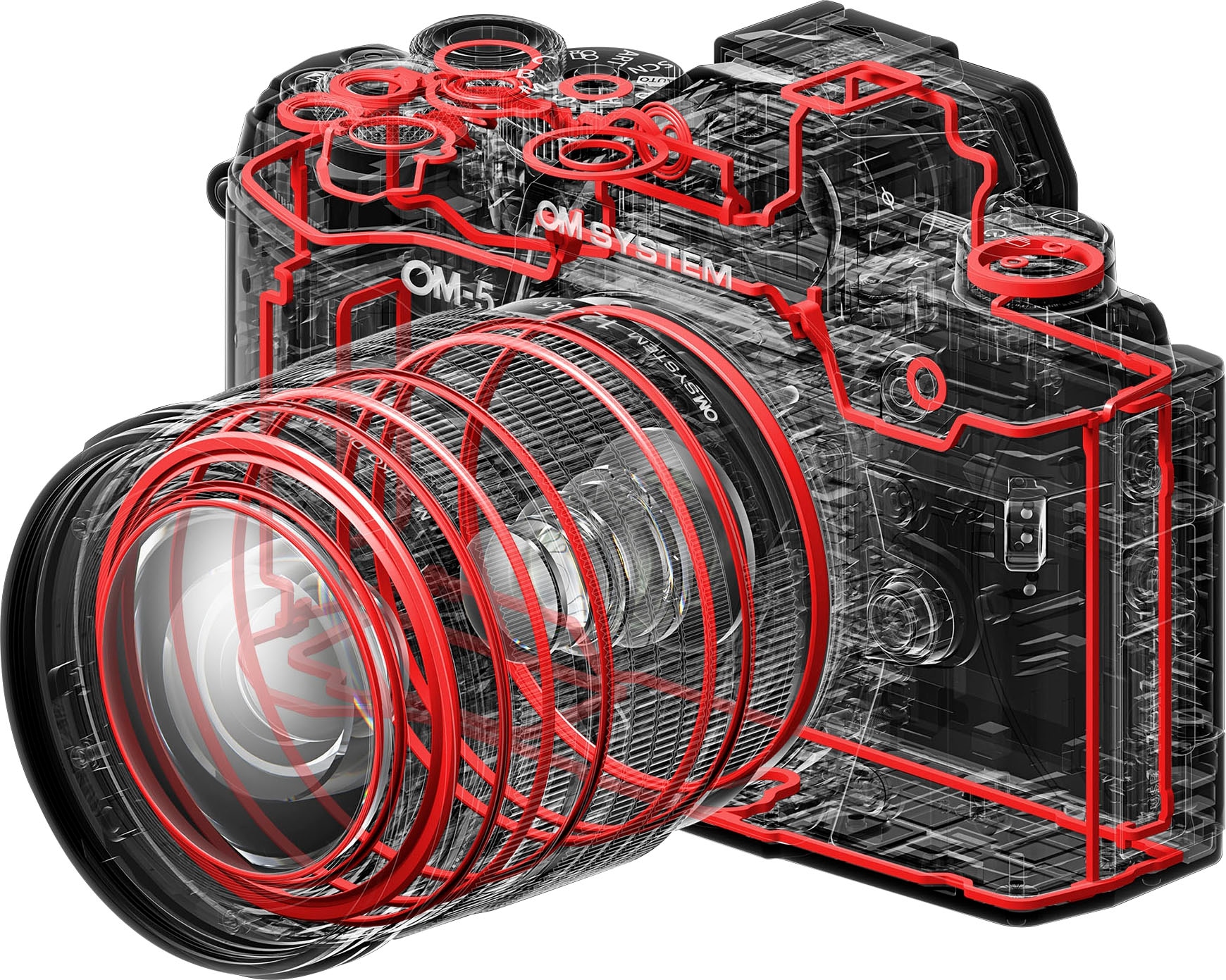Olympus Systemkamera »OM-5 1245 Kit«, M.Zuiko Digital ED 12‑45mm F4 PRO, 20,4  MP, WLAN (Wi-Fi)-Bluetooth | BAUR