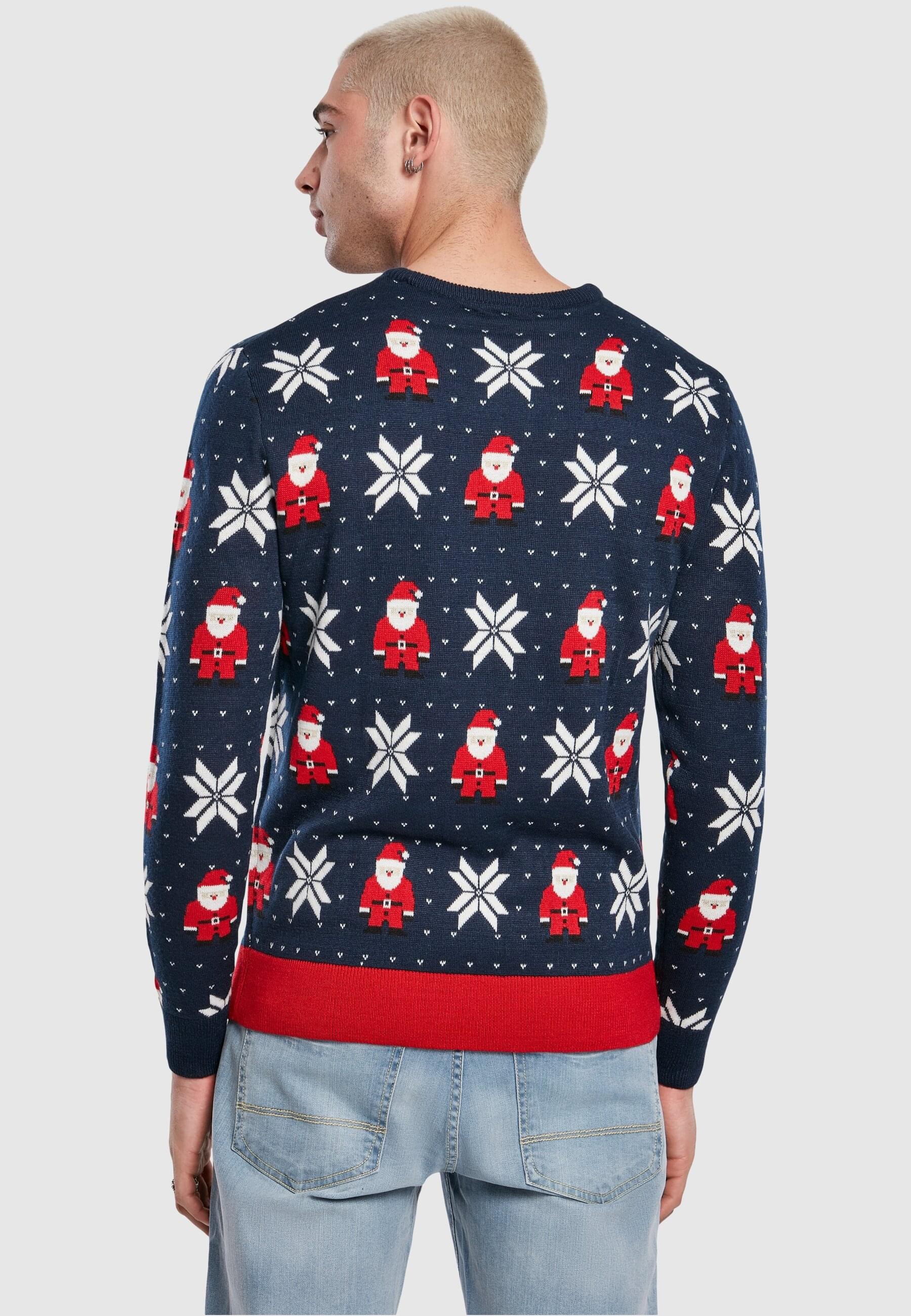 URBAN CLASSICS Rundhalspullover »Urban Classics Herren Nicolaus And Snowflakes Sweater«, (1 tlg.)