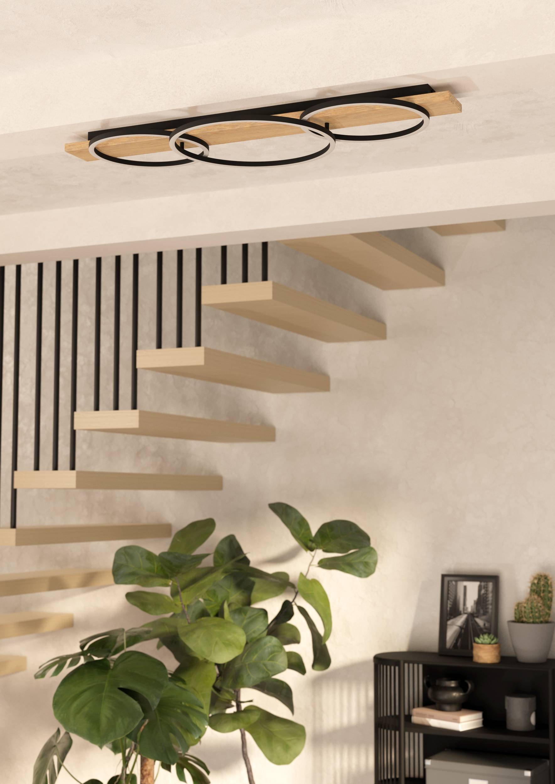 EGLO Deckenleuchte »Boyal Deckenlampe, FSC zertifiziert, Flurlampe, Wohnzimmerlampe, Lampe« LED-Modul 1 Stk. Warmweiß