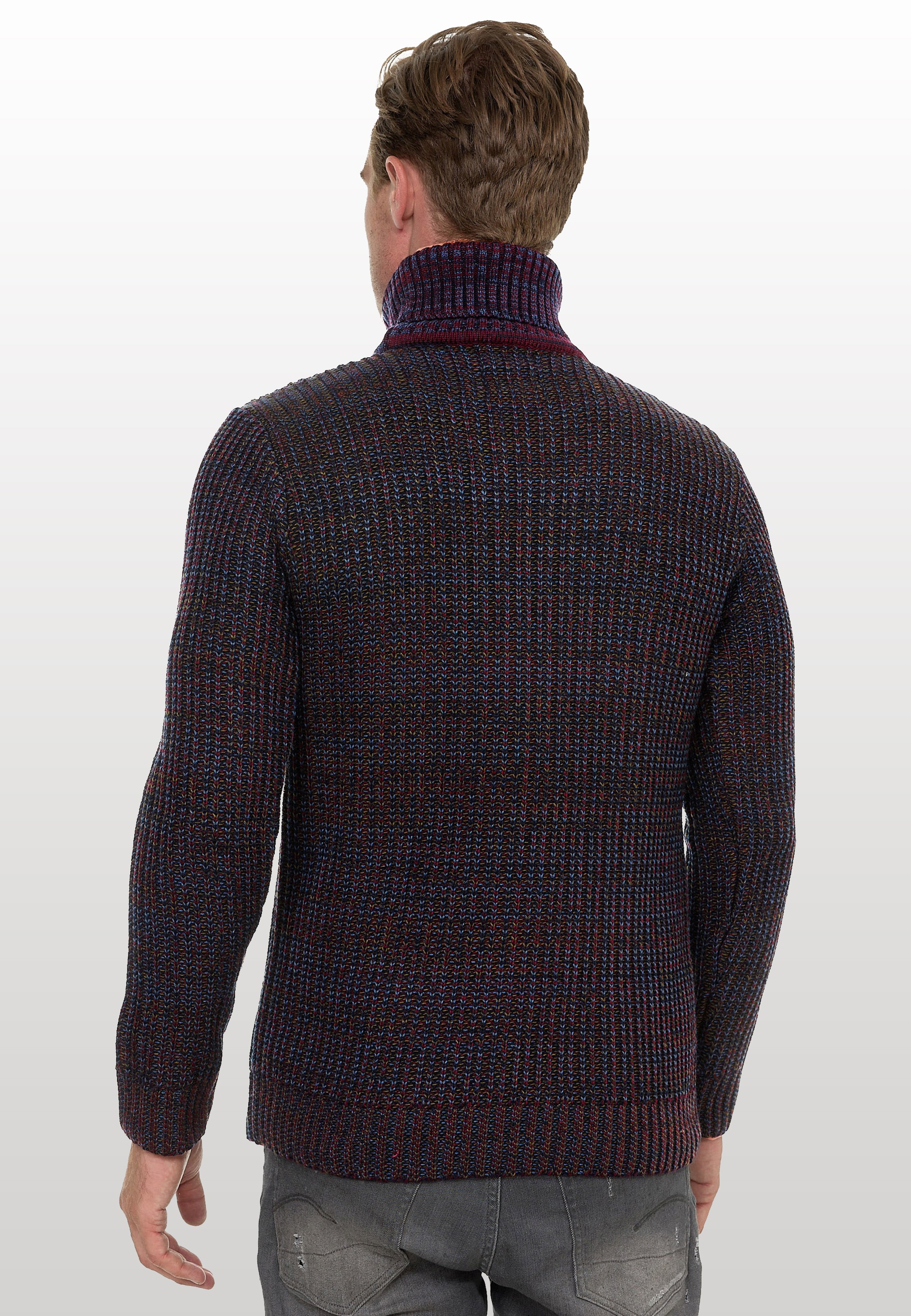 Rusty Neal Mock Neck Sweater Wine Red L 3