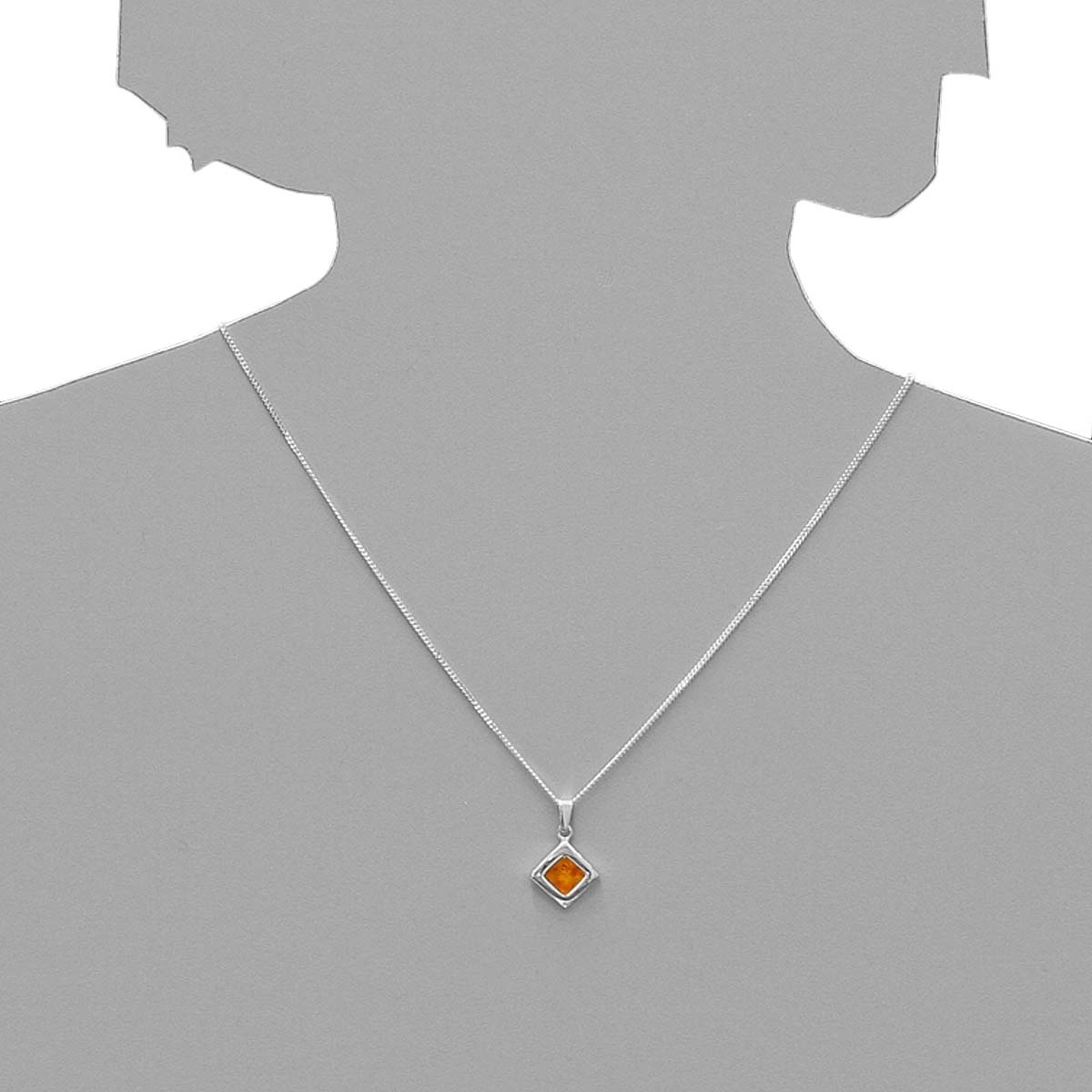 Kette mit Anhänger OSTSEE-SCHMUCK "Ostsee-Schmuck Kette mit Anhänger Alvina" Gr. 42, silber, Halsketten, Damen, 42cm, Silber 925 (Sterlingsilber), L: 42 6