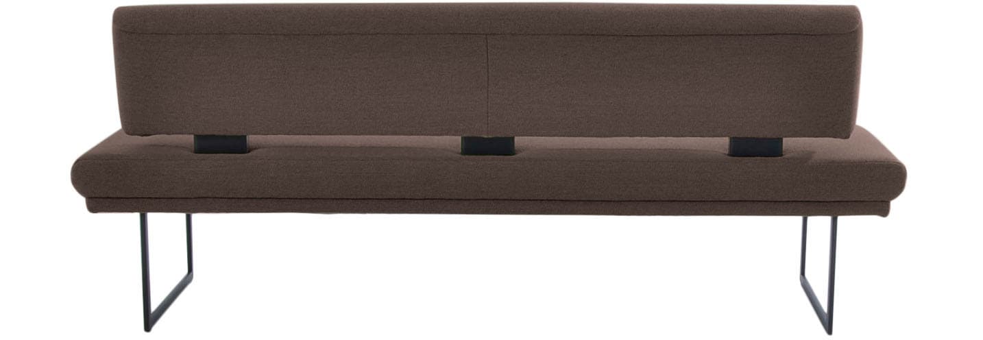 K+W Komfort & Wohnen Polsterbank »Longbeach«, (1 St.), mit Metallkufen in schwarz Struktur, in der Breite 204cm oder 224cm
