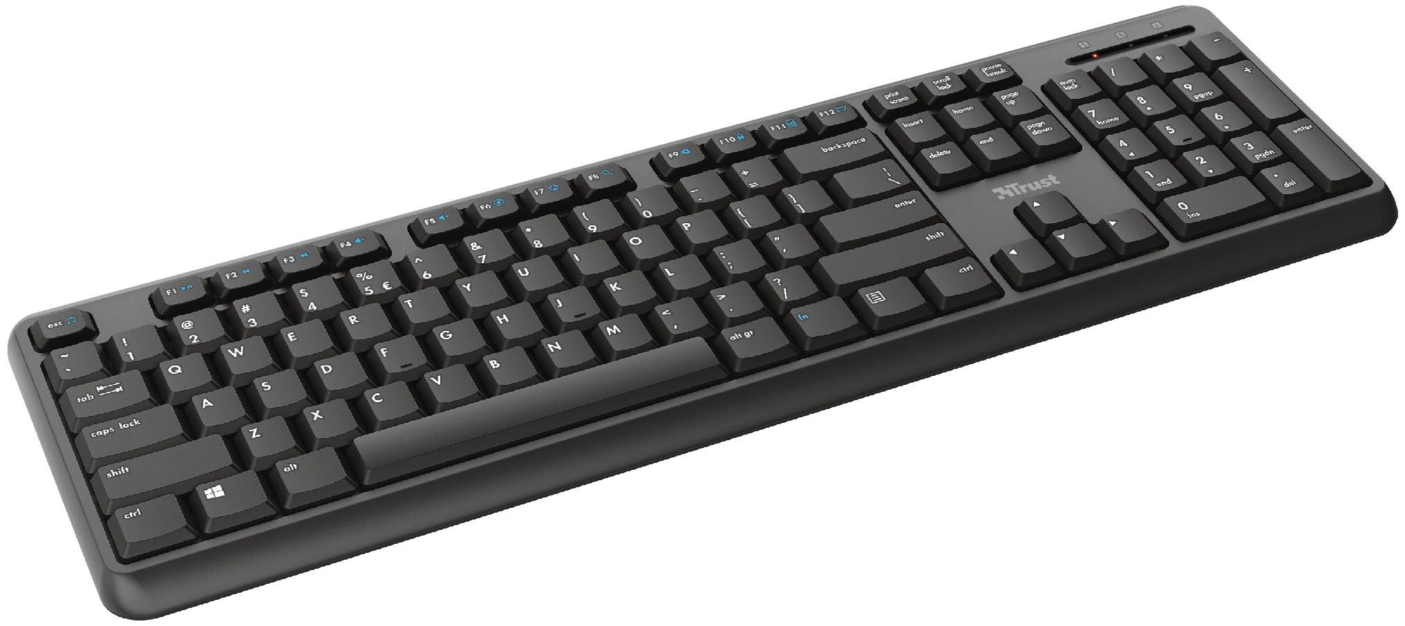 Trust Tastatur »TK-350« (Fn-Tasten | Windows-Sperrtaste | Ziffernblock)
