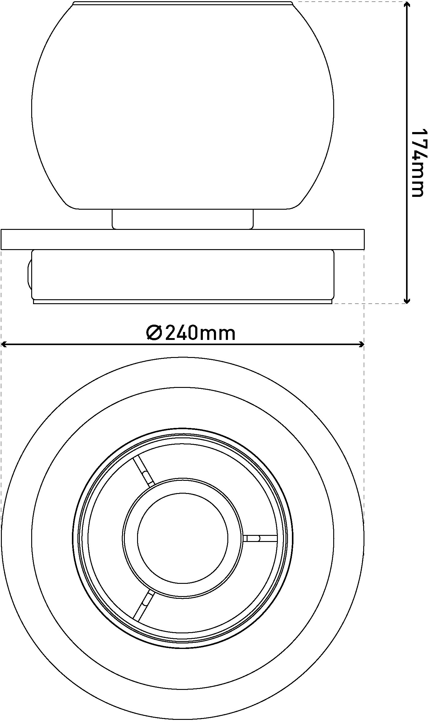 OTTO home Tischleuchte »Tanissa« E27 1 Stk. rund, Schirm Rauchglas, Innenschirm Stoff weiß, 1x E27 exkl., D: 18 cm