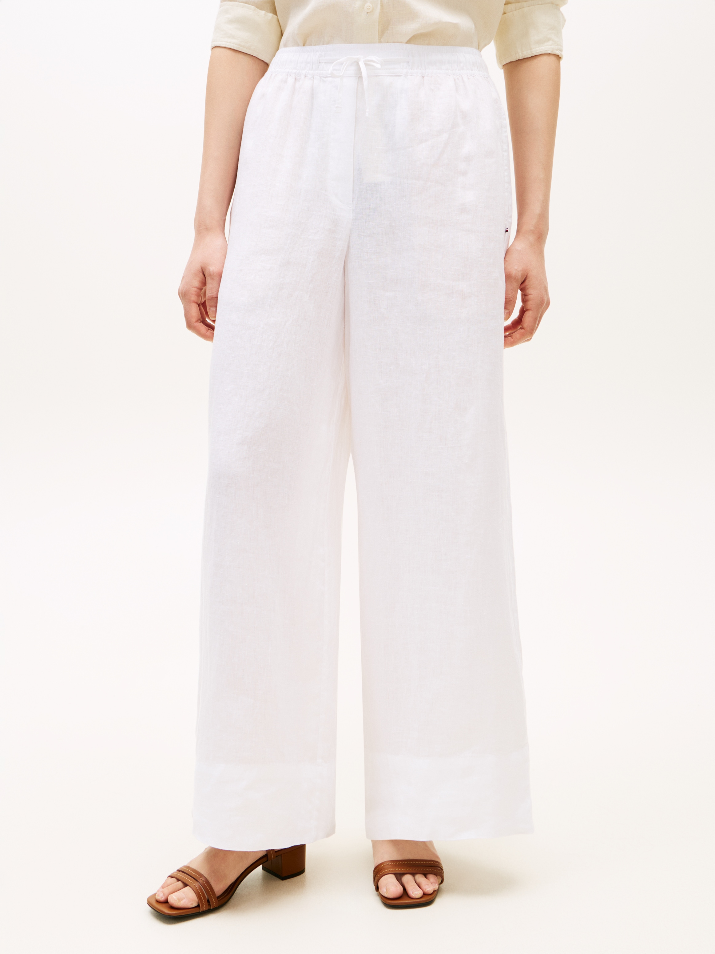 Tommy Hilfiger Leinenhose »ESS LINEN PULL ON PANTS«  in lockerer Passform, Elastikbund