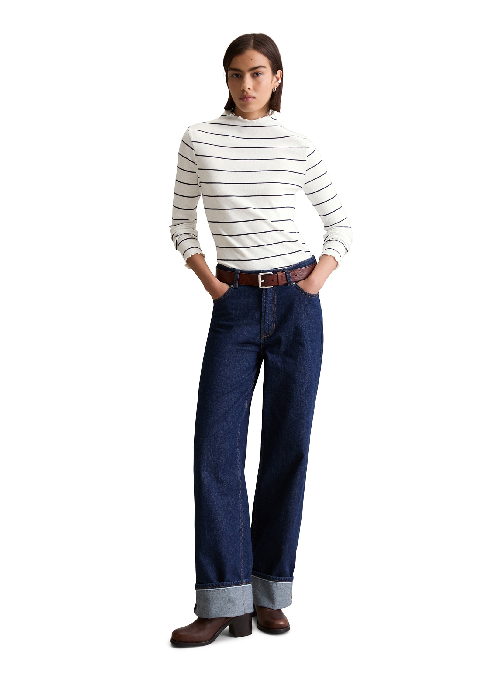 Marc O'Polo DENIM Langarmshirt »aus Organic Cotton-Stretch-Jersey«