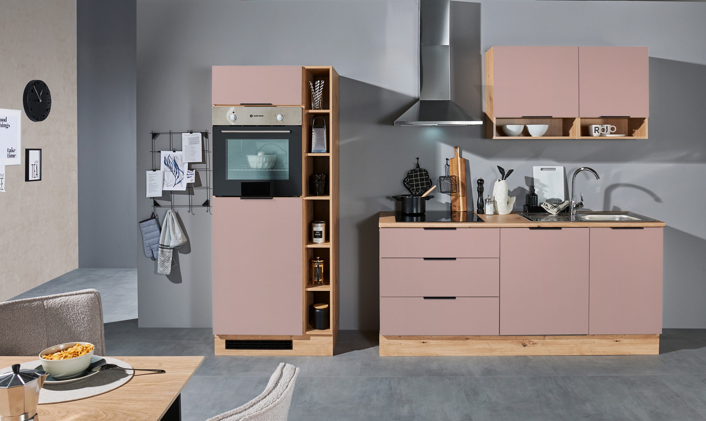 BASIC by Balculina Küchenzeile "Oskar B/H/T 270x211x60 cm" Breite 270cm, wa günstig online kaufen