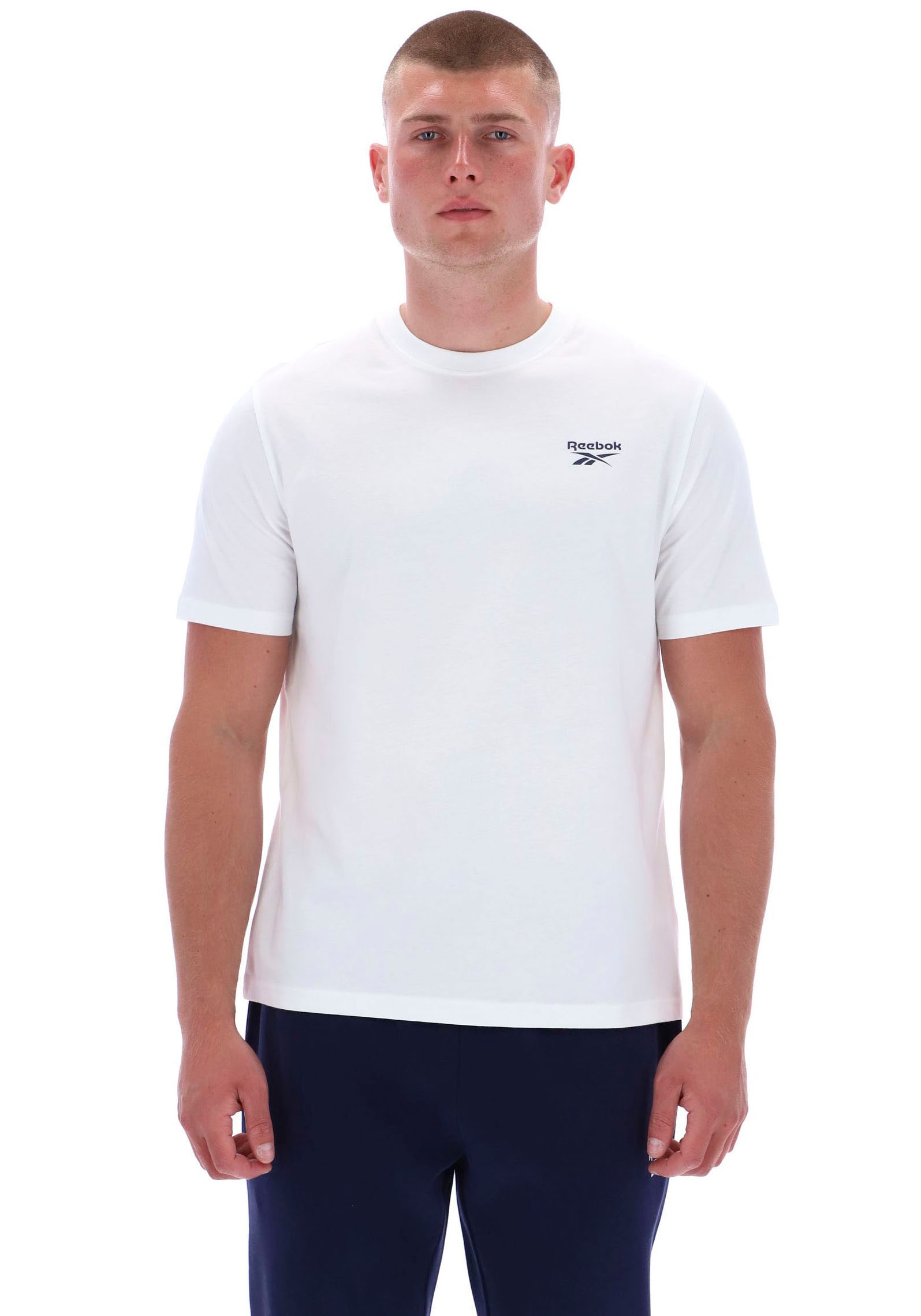 Reebok T-Shirt "CODY SMALL LOGO CREW NECK SS TEE" mit Rundhalsausschnitt, Kurzarm, ohne Verschluss, aus Baumwolle