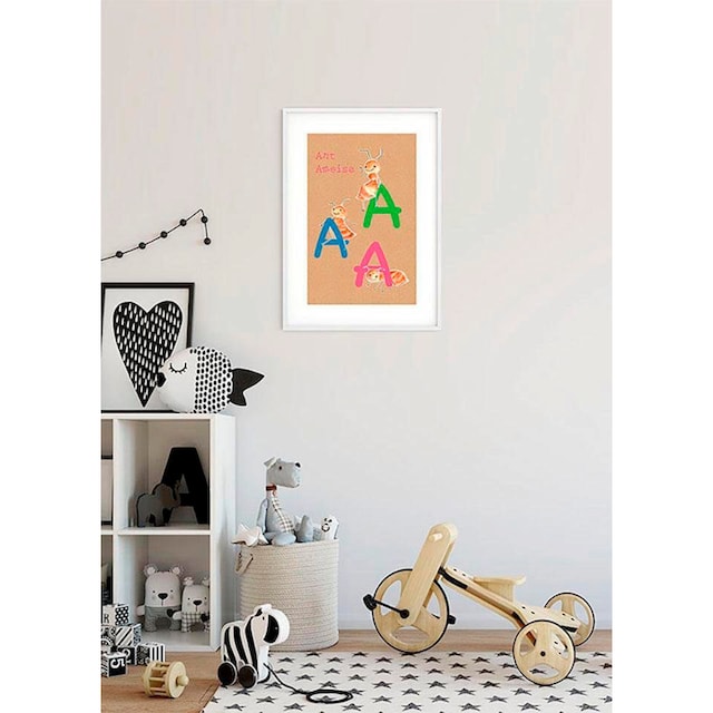 Komar Poster »ABC Animal A«, Buchstaben, (1 St.), Kinderzimmer, Schlafzimmer,  Wohnzimmer | BAUR