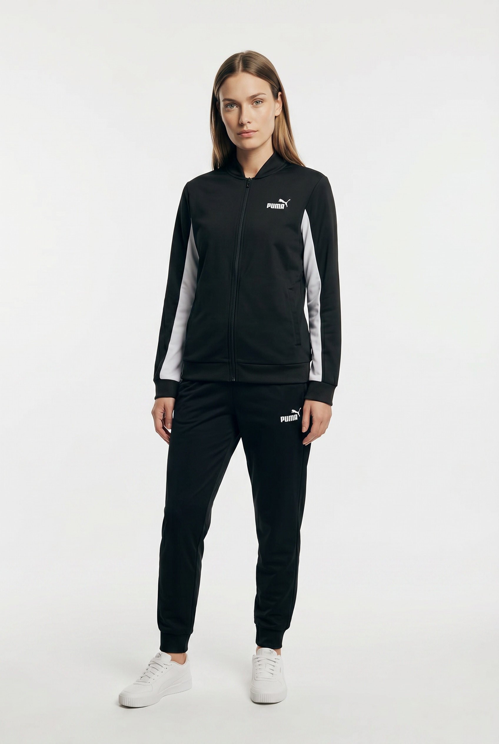 PUMA Trainingsanzug "POLY BASEBALL SUIT CL" 2 tlg. ohne Kapuze, aus Trikot-Material