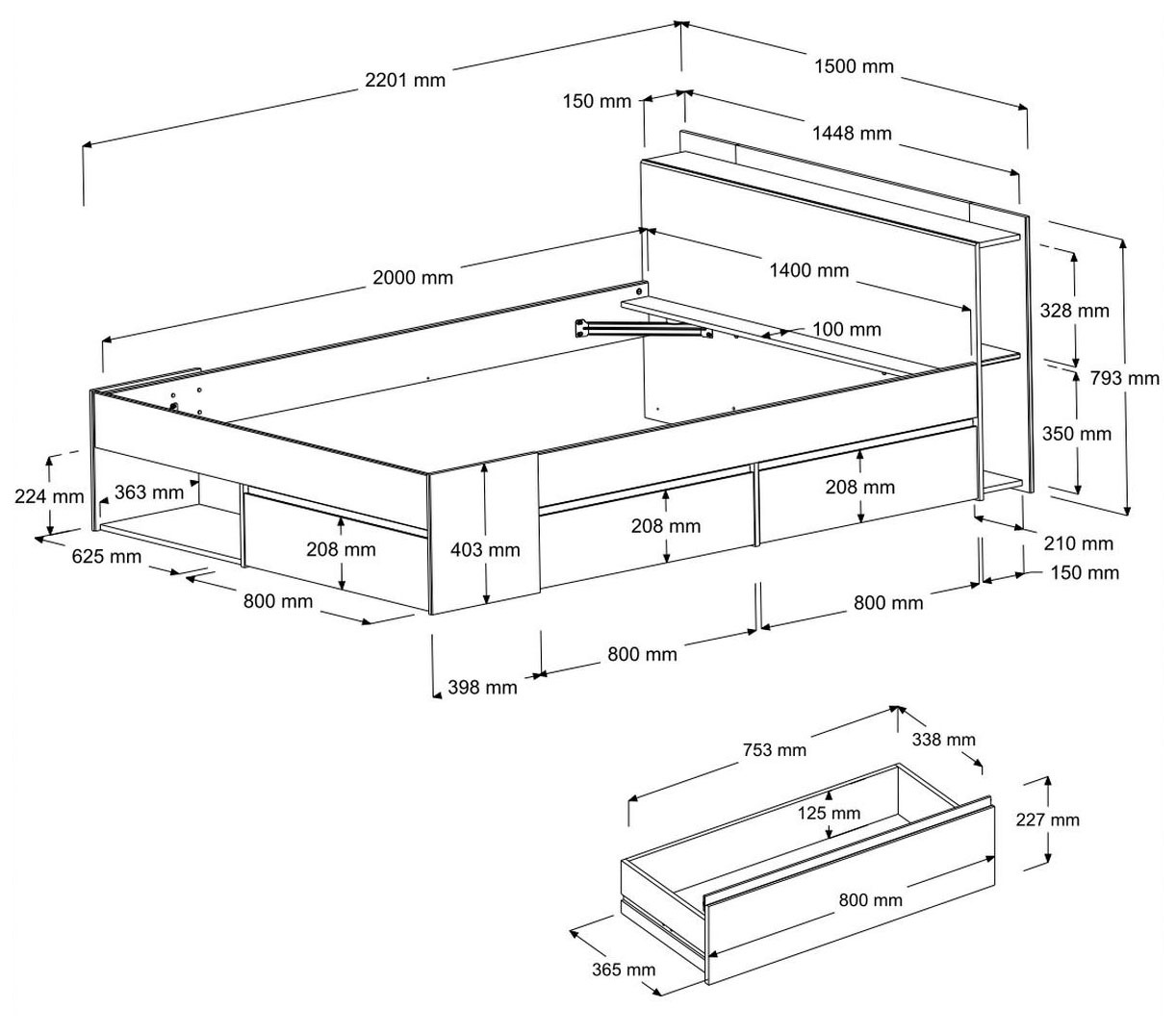 Parisot Schlafzimmer-Set »Parisot Most 41« Set, 2 tlg.